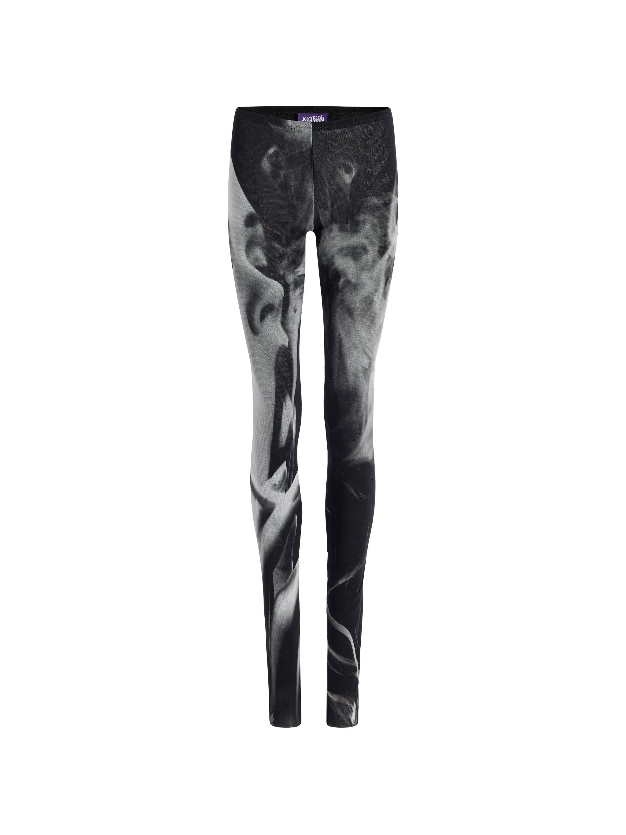 mesh flare pants printed 