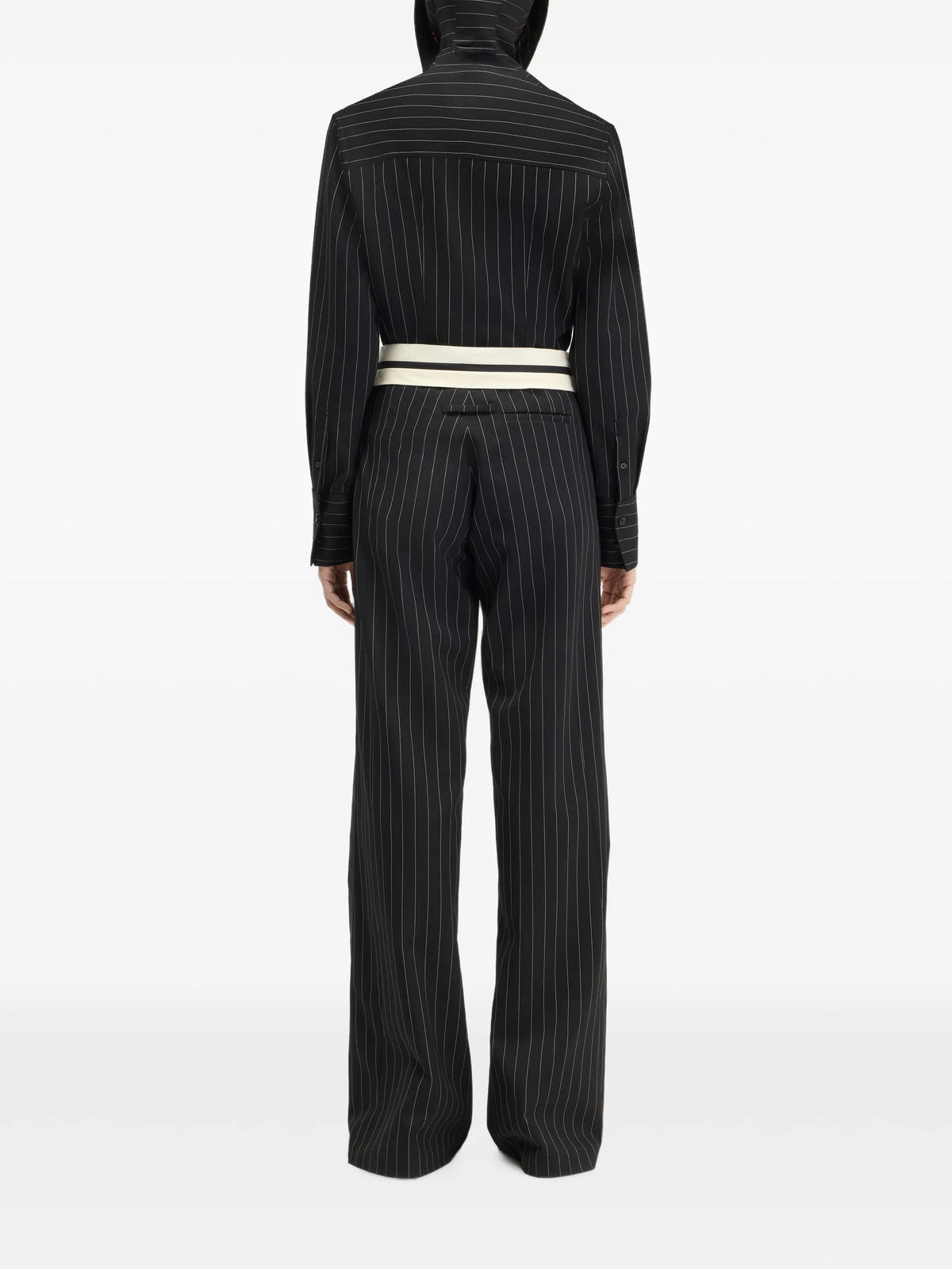 exposed wiastband tailoring trousers