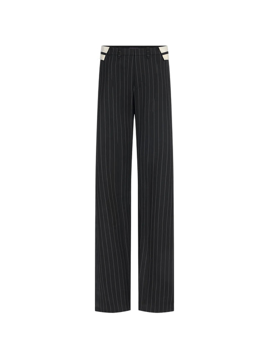 exposed wiastband tailoring trousers
