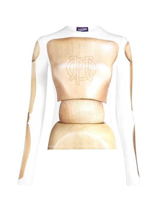 Le top wooden-body T-shirt