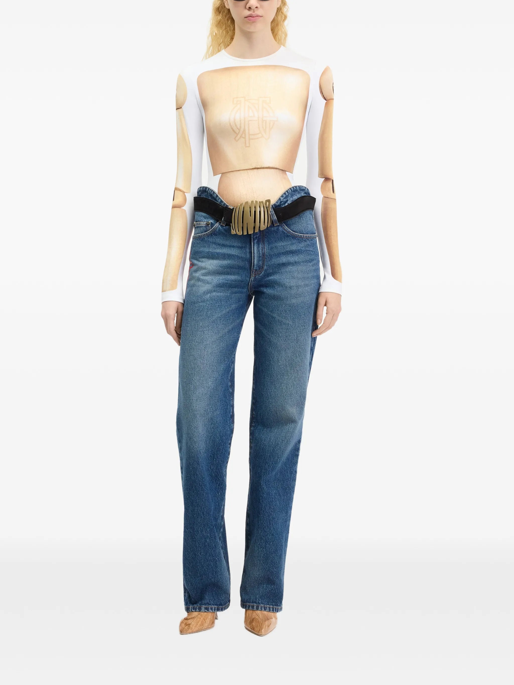 Le top wooden-body T-shirt