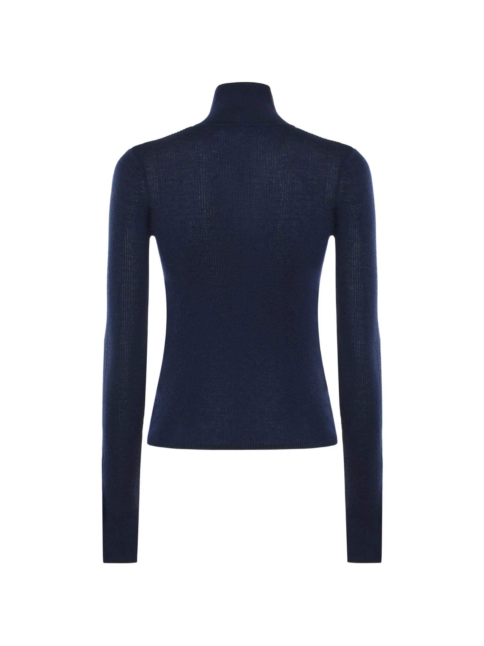 Sade ribbed-knit zip-up sweater