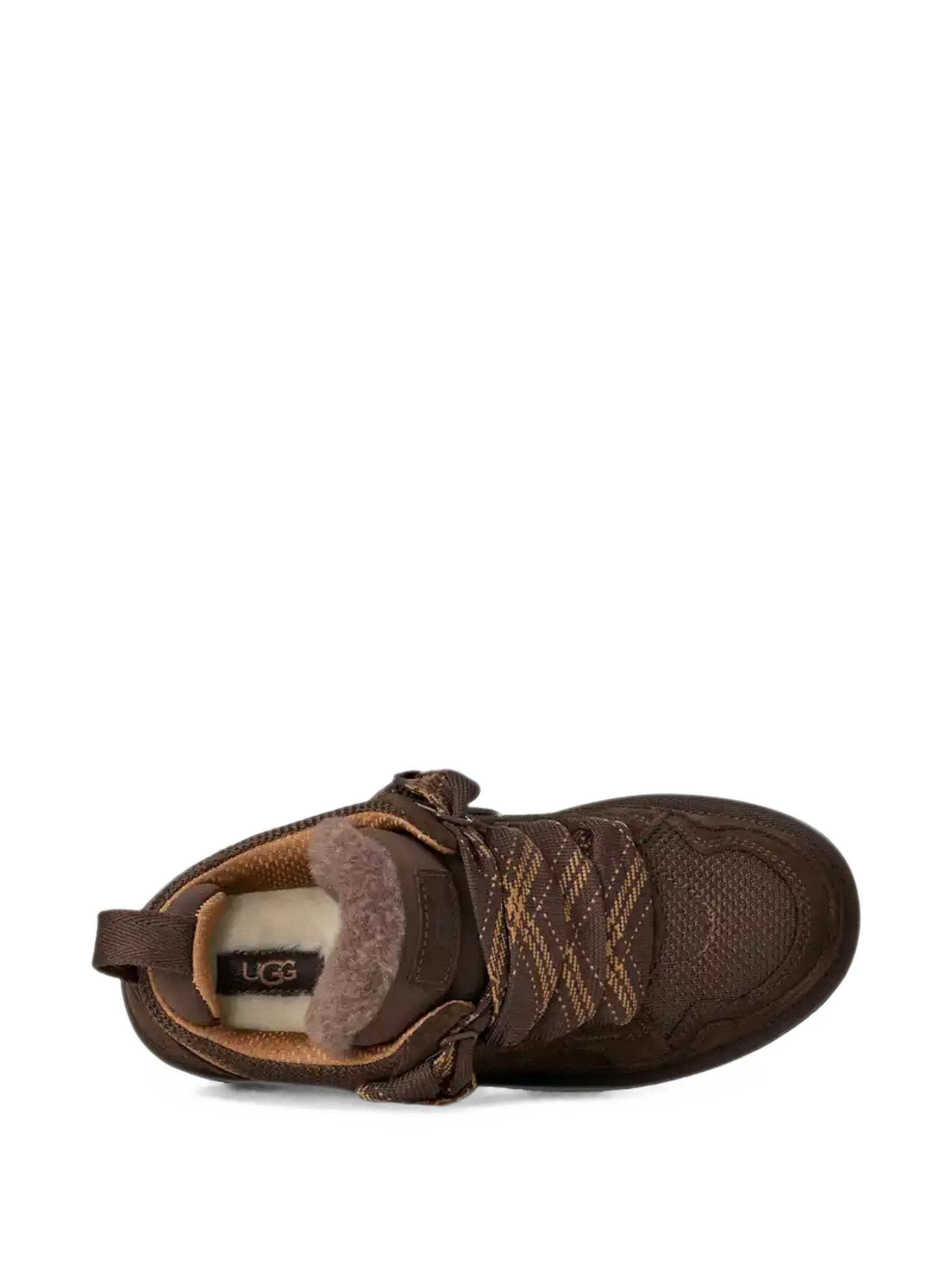 shearling-trim panelled sneakers