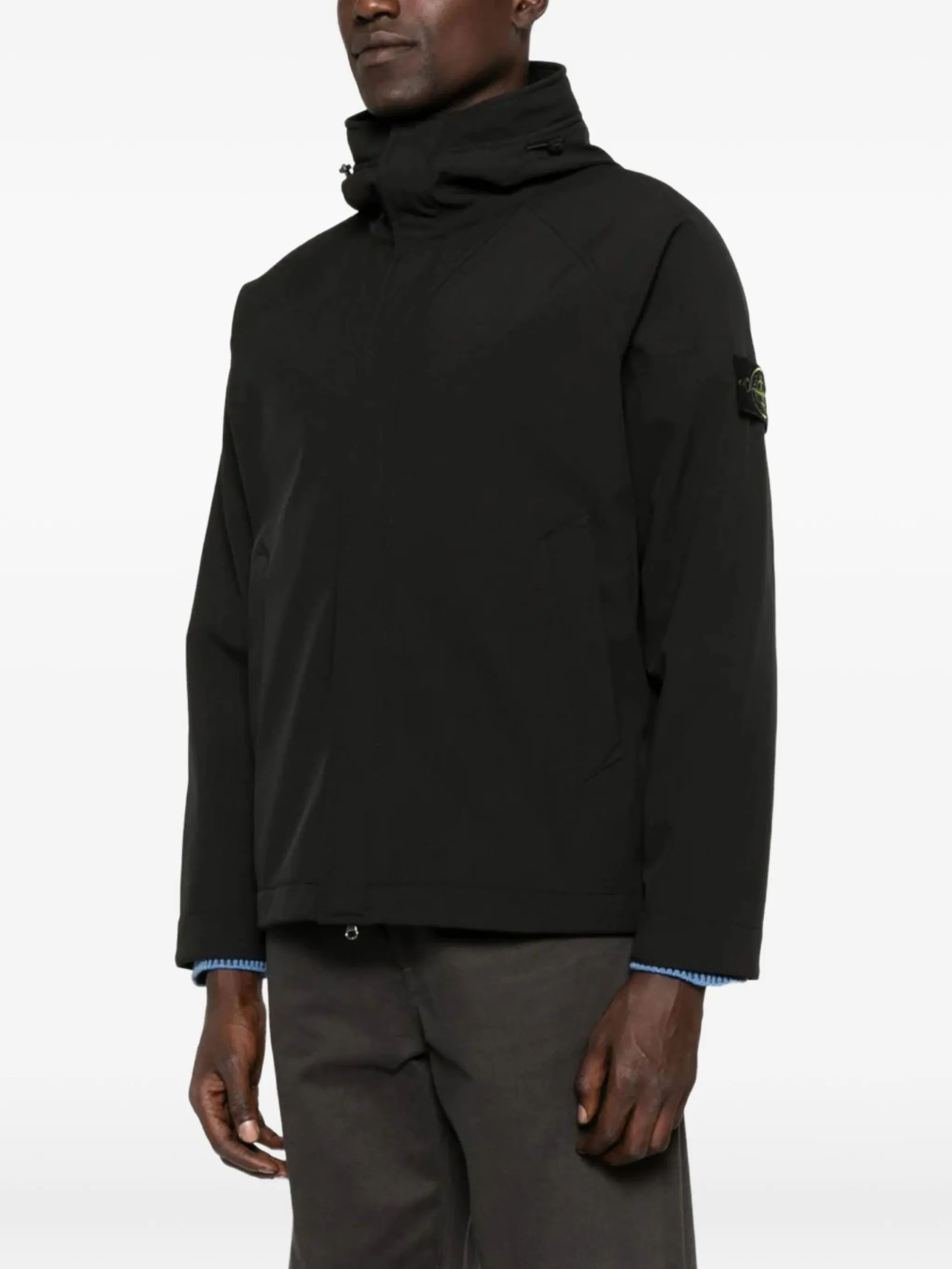 logo-patch hooded jacket