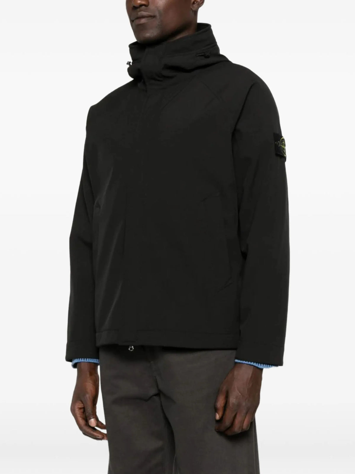 logo-patch hooded jacket