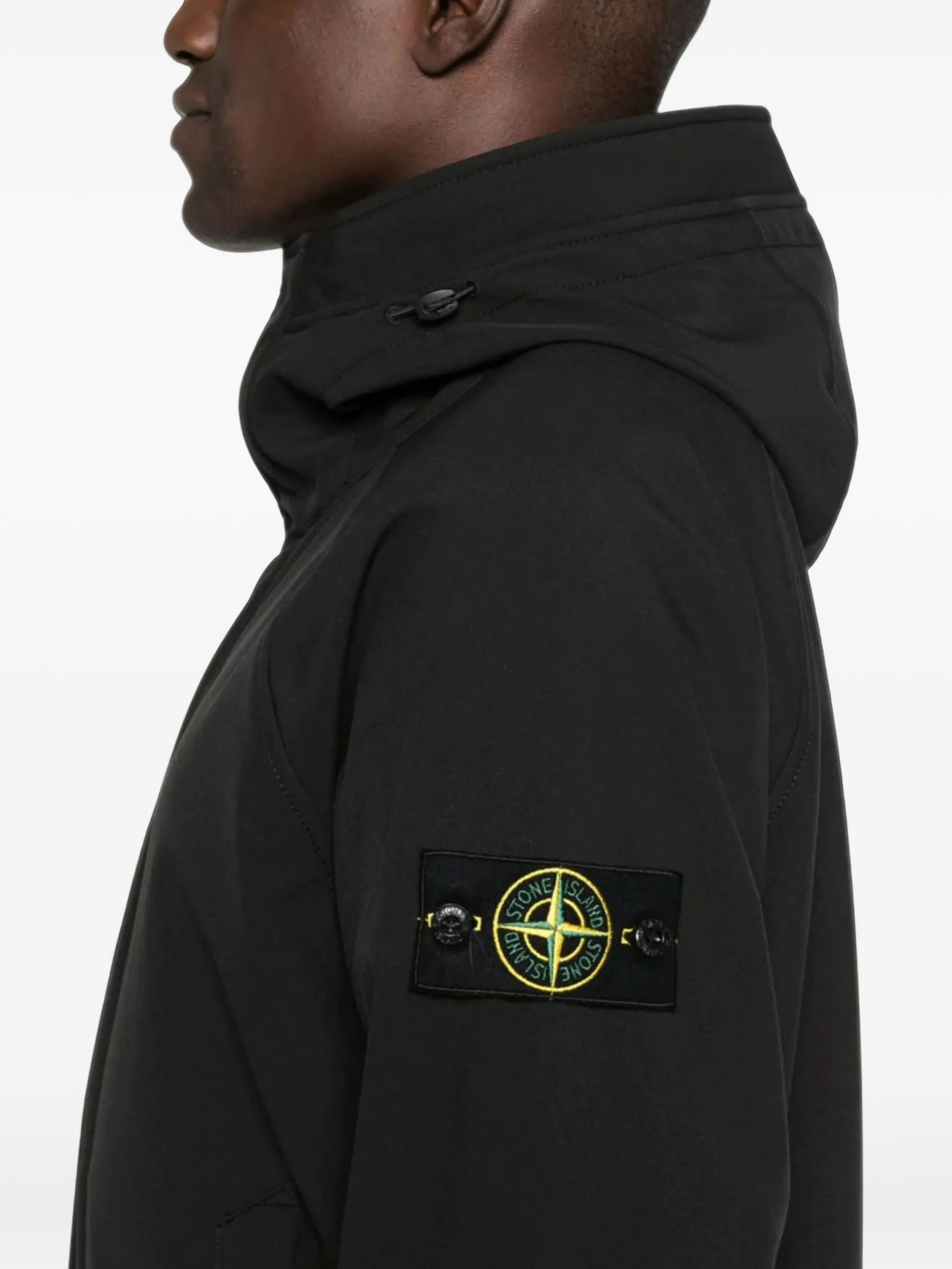 logo-patch hooded jacket