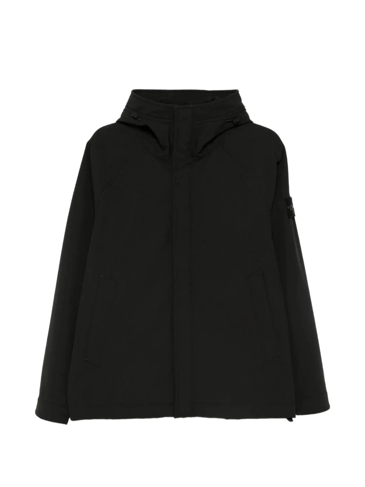logo-patch hooded jacket