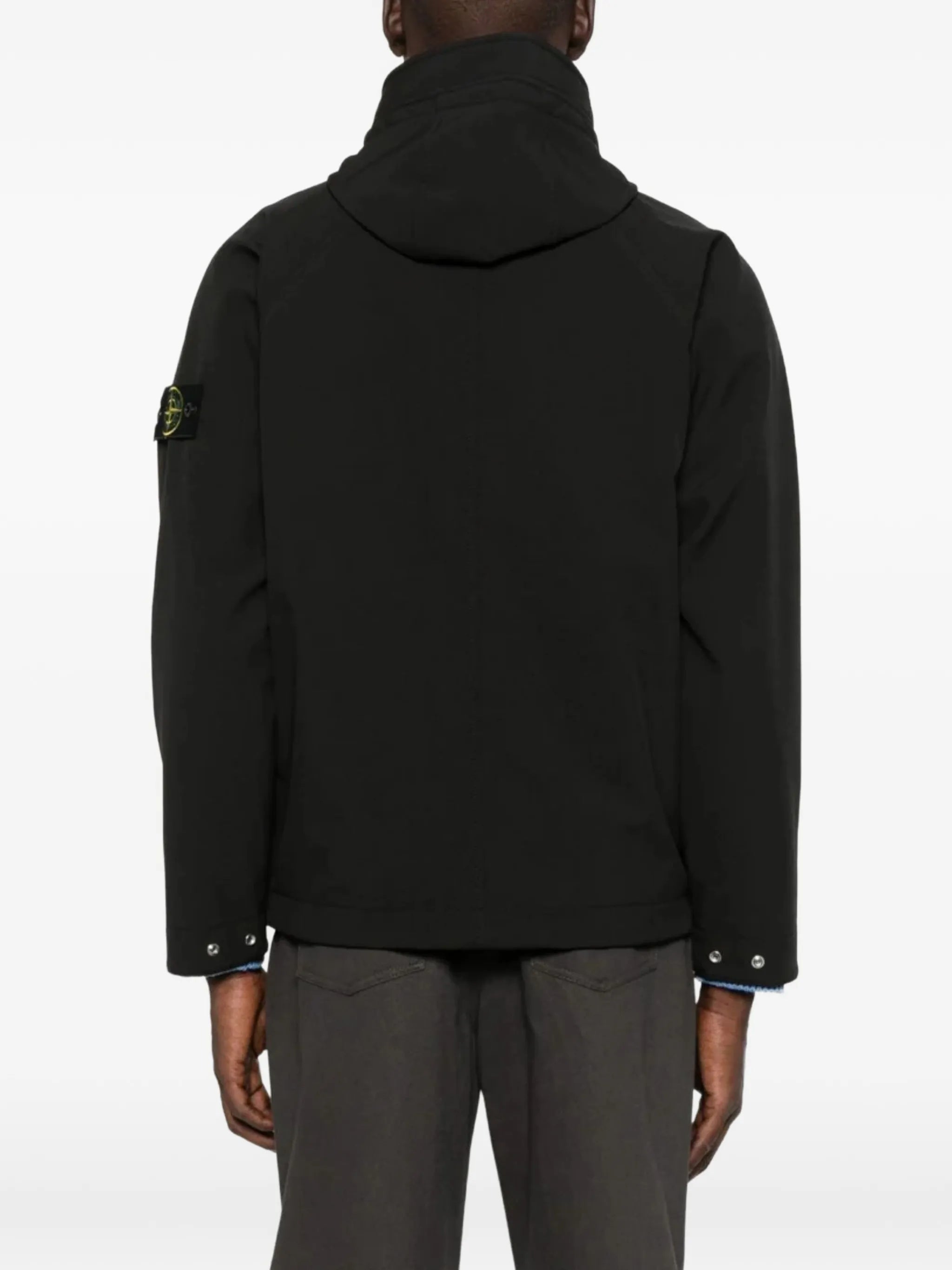 logo-patch hooded jacket