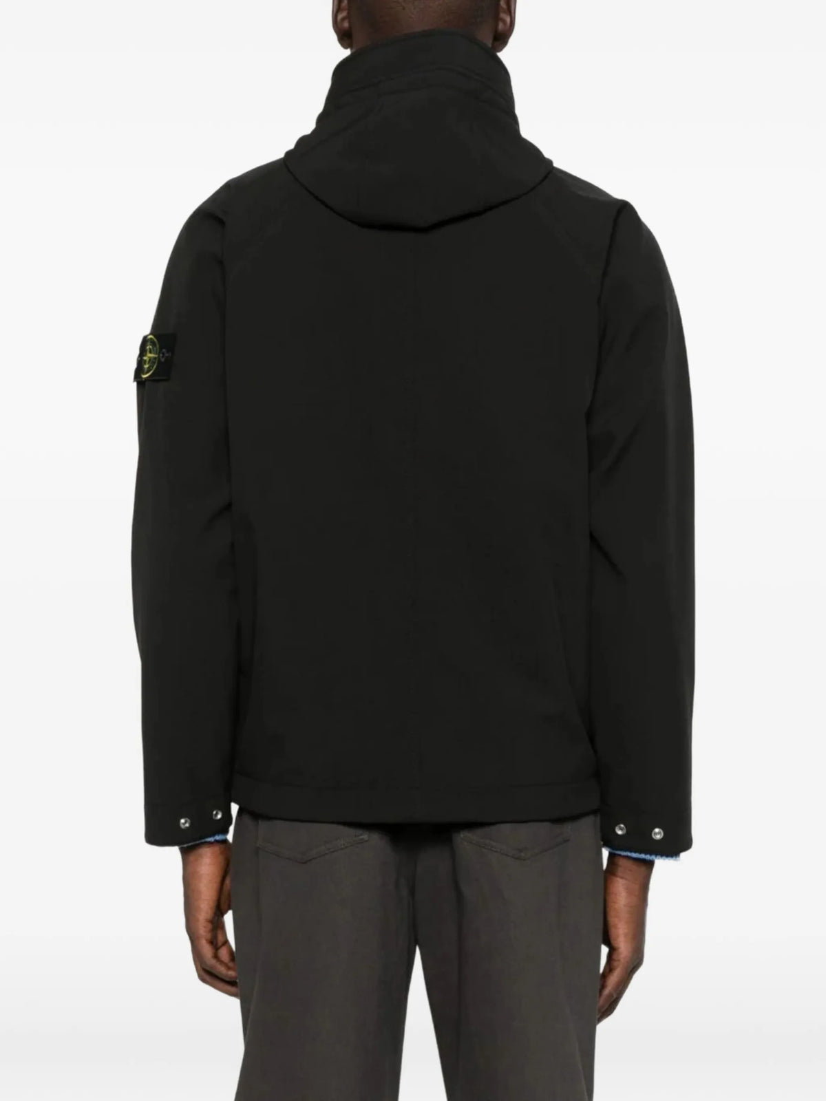 logo-patch hooded jacket