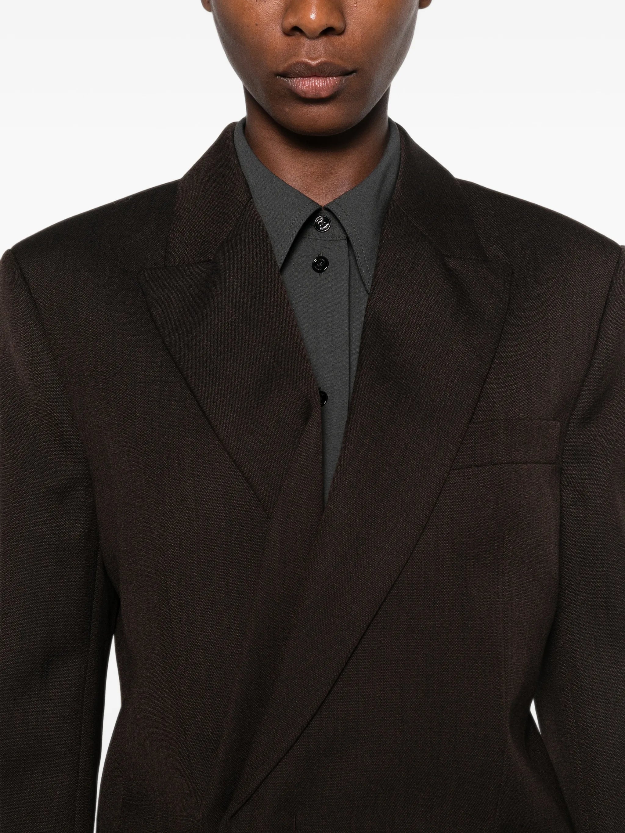 layered double-breasted jacket