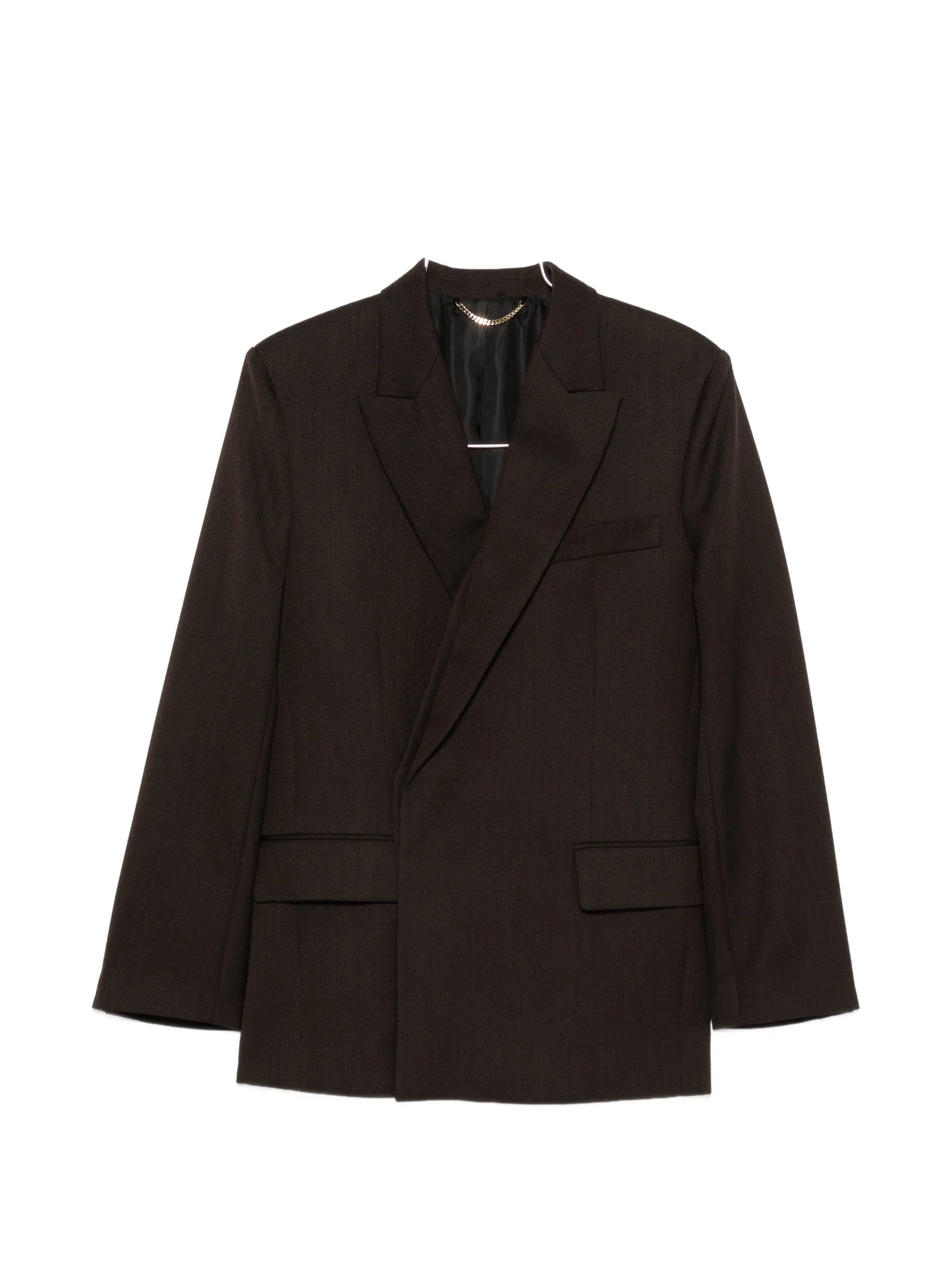 layered double-breasted jacket