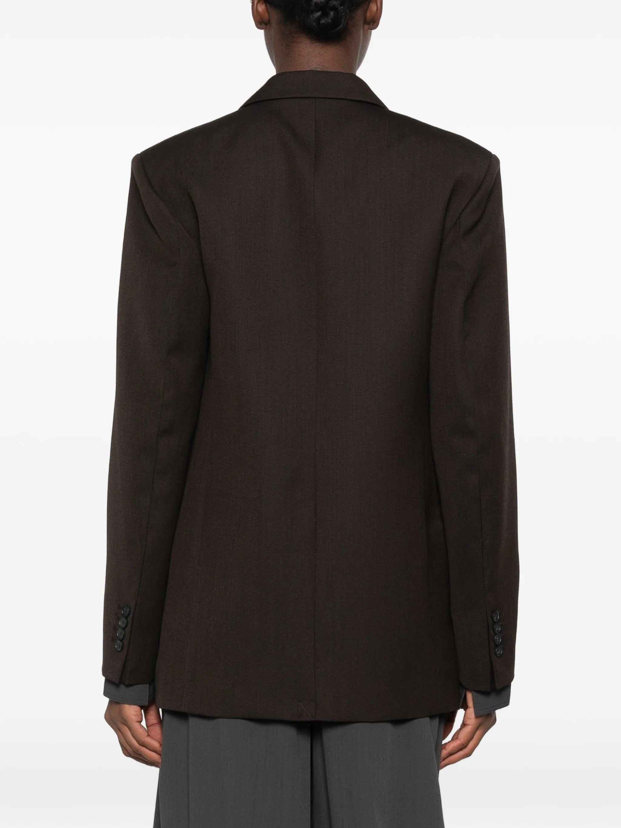 layered double-breasted jacket