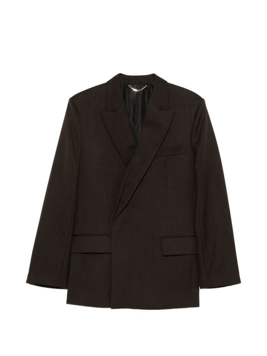 layered double-breasted jacket