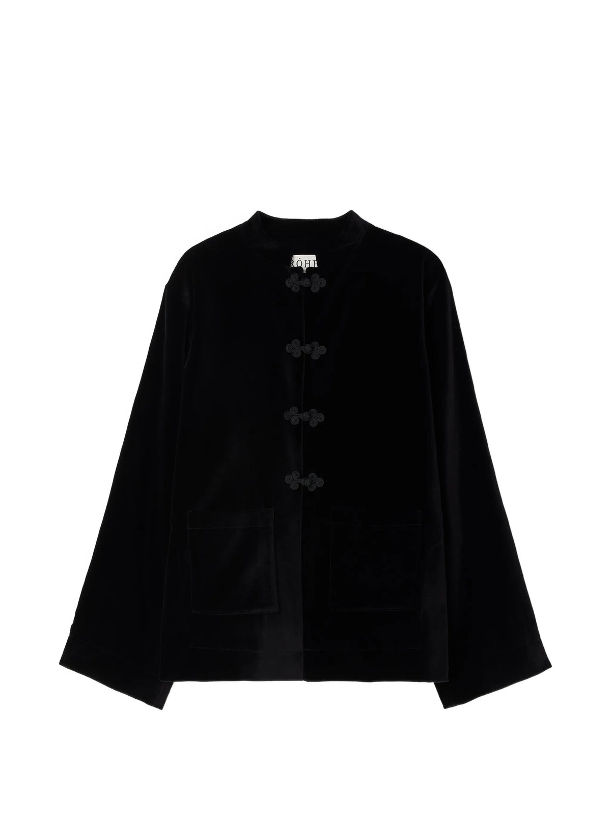 pankou closure velvet jacket