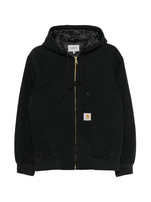 OG Active logo-patch hooded jacket