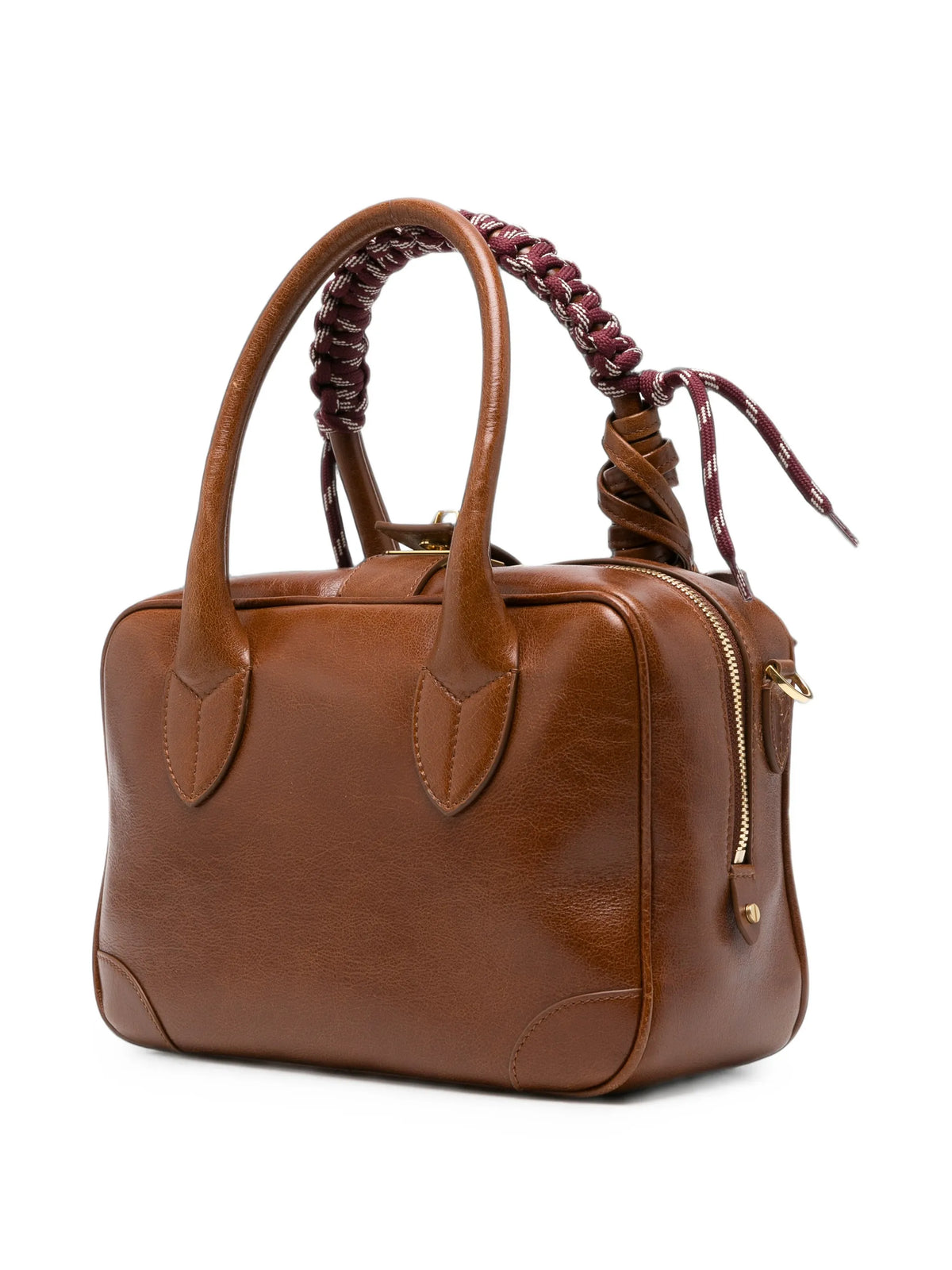 star-tag leather tote bag