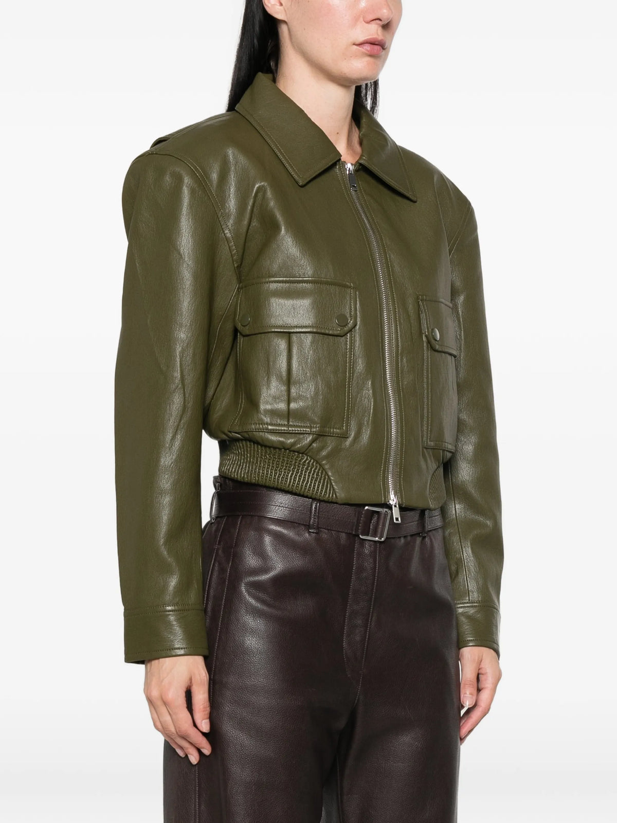 Val cropped zip-up jacket