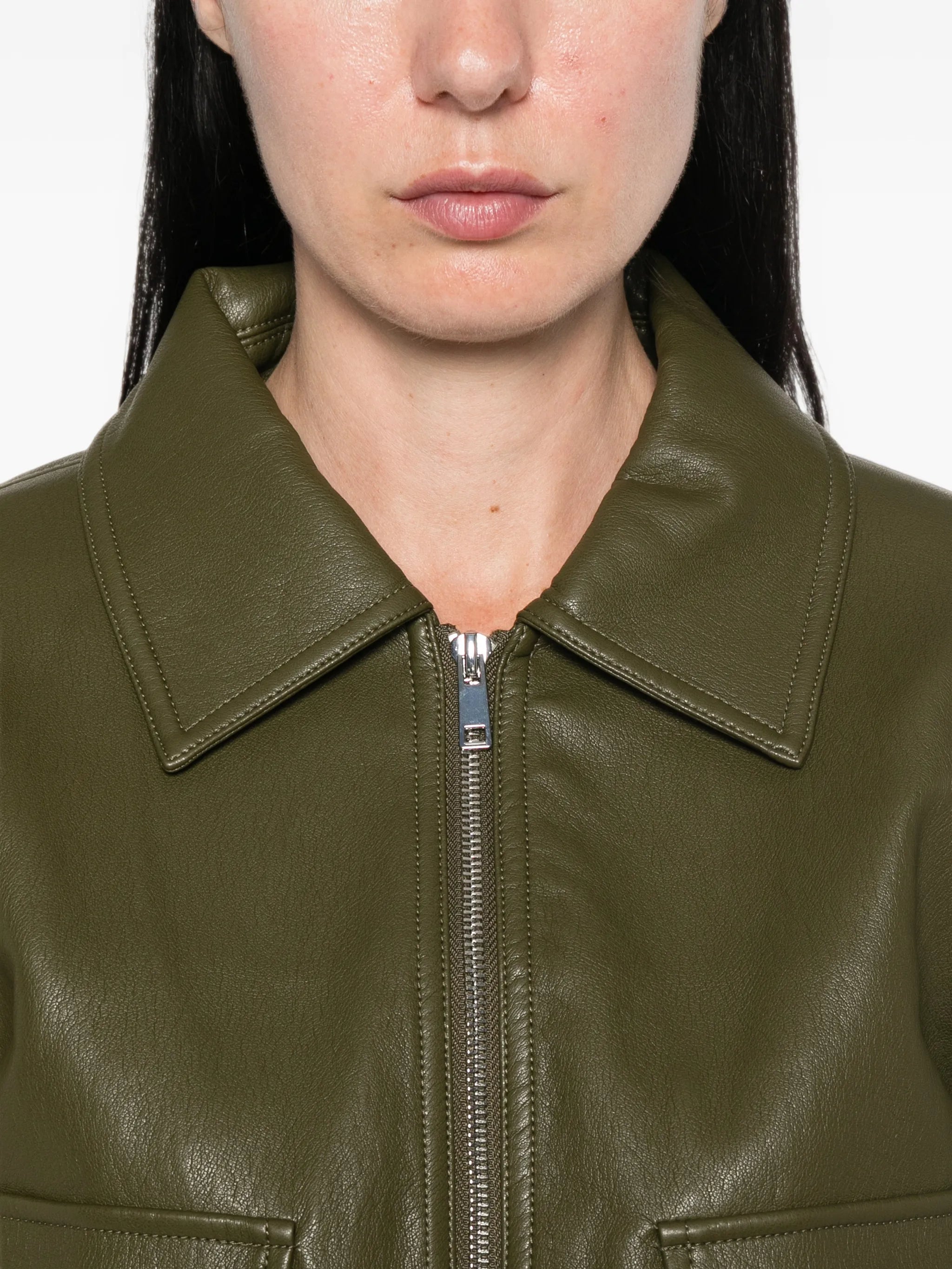 cropped zip-up jacket