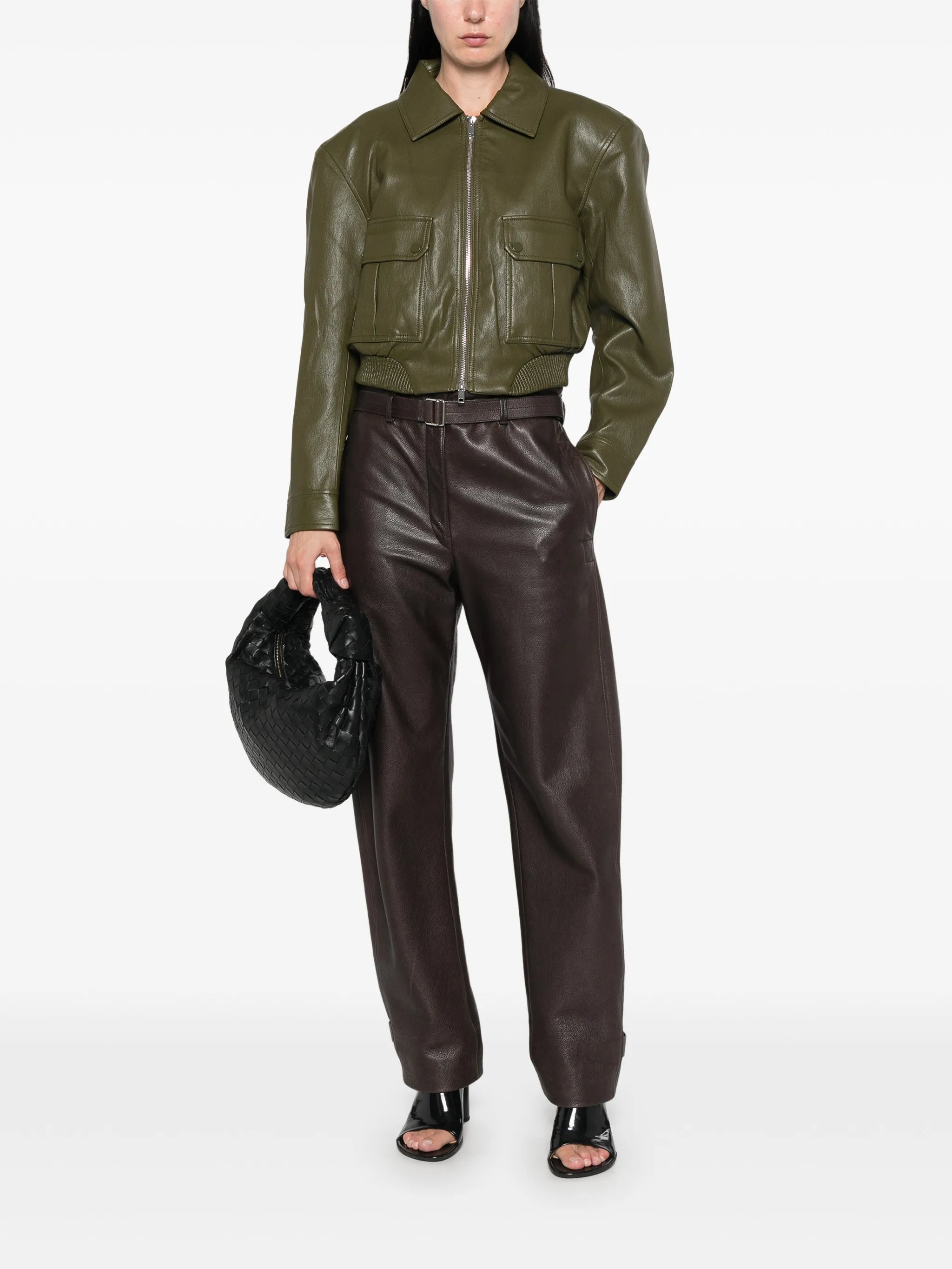 cropped zip-up jacket