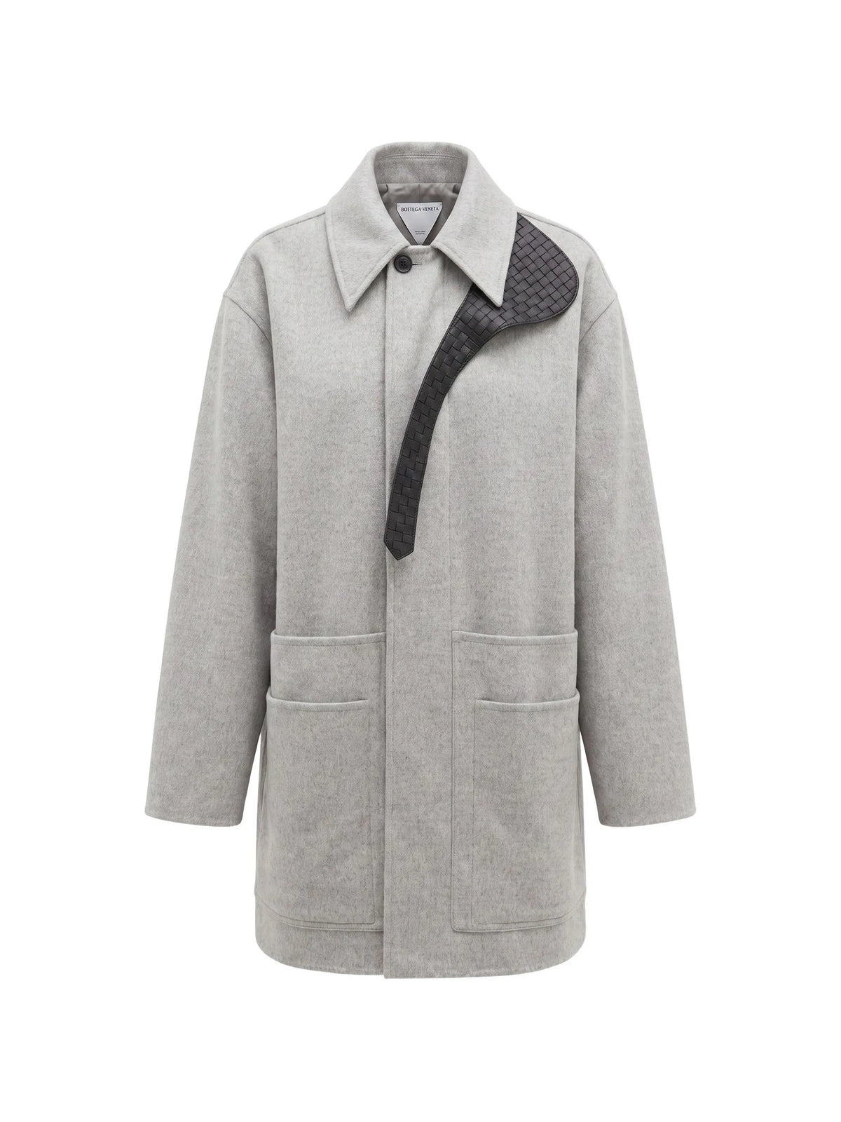 Intrecciato-detail coat