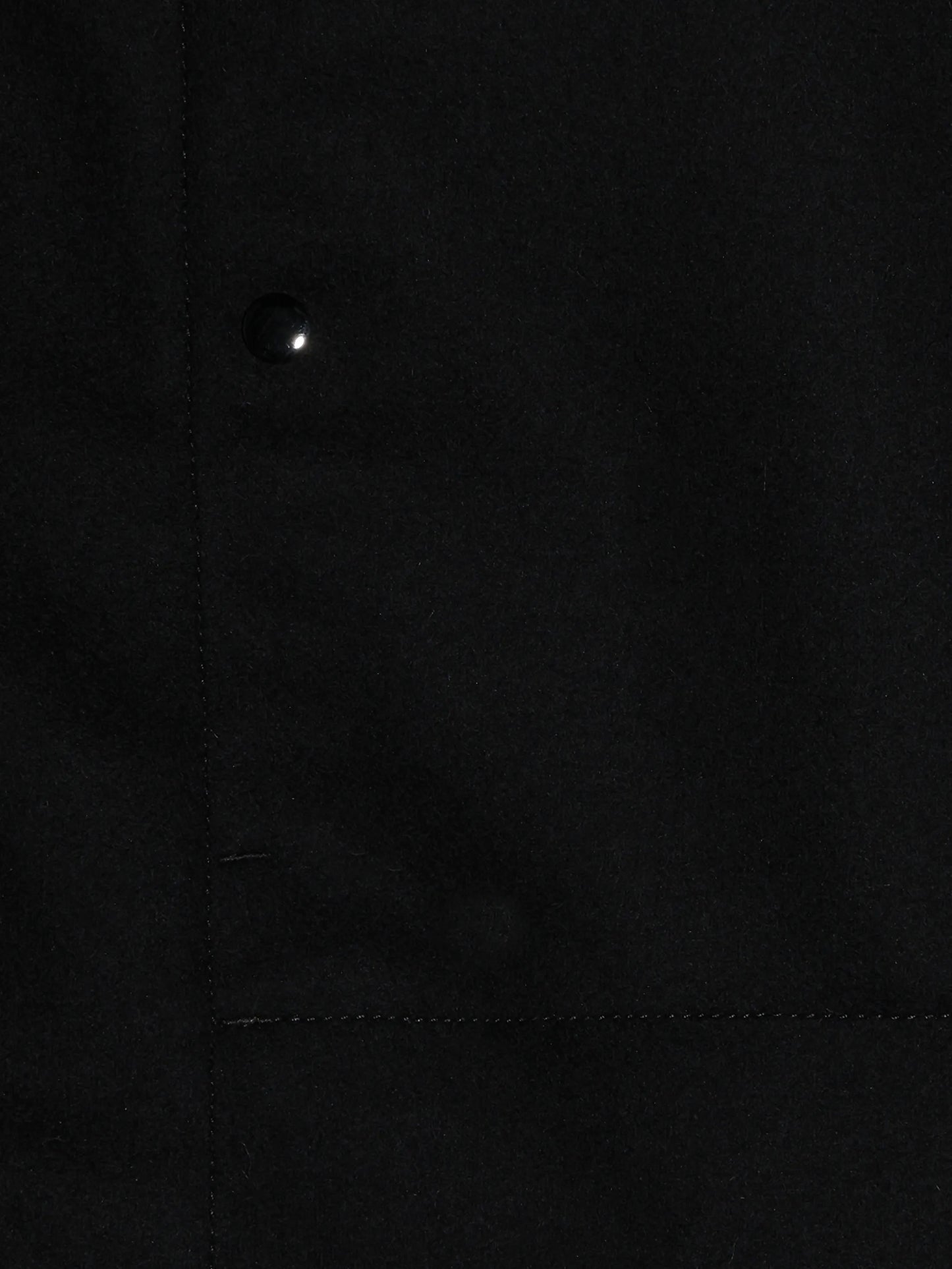 logo-patch button-up wool shirt