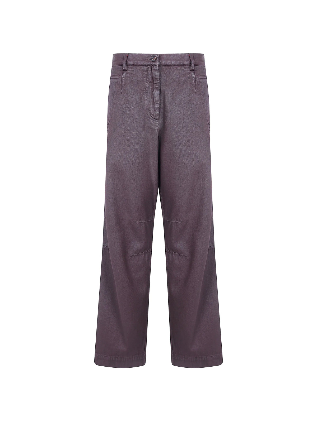 logo-patch coated jeans