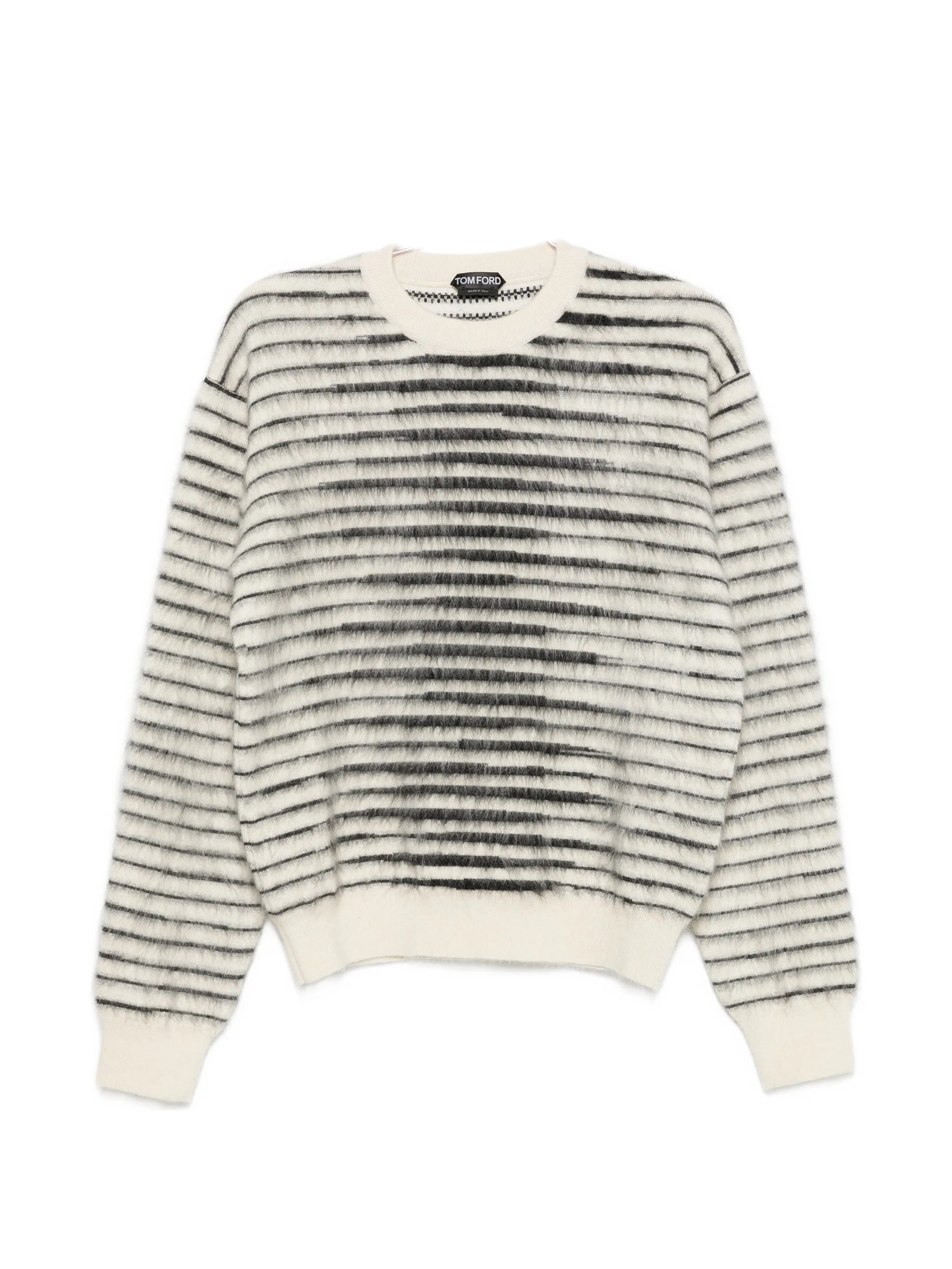 striped crew-neck sweater