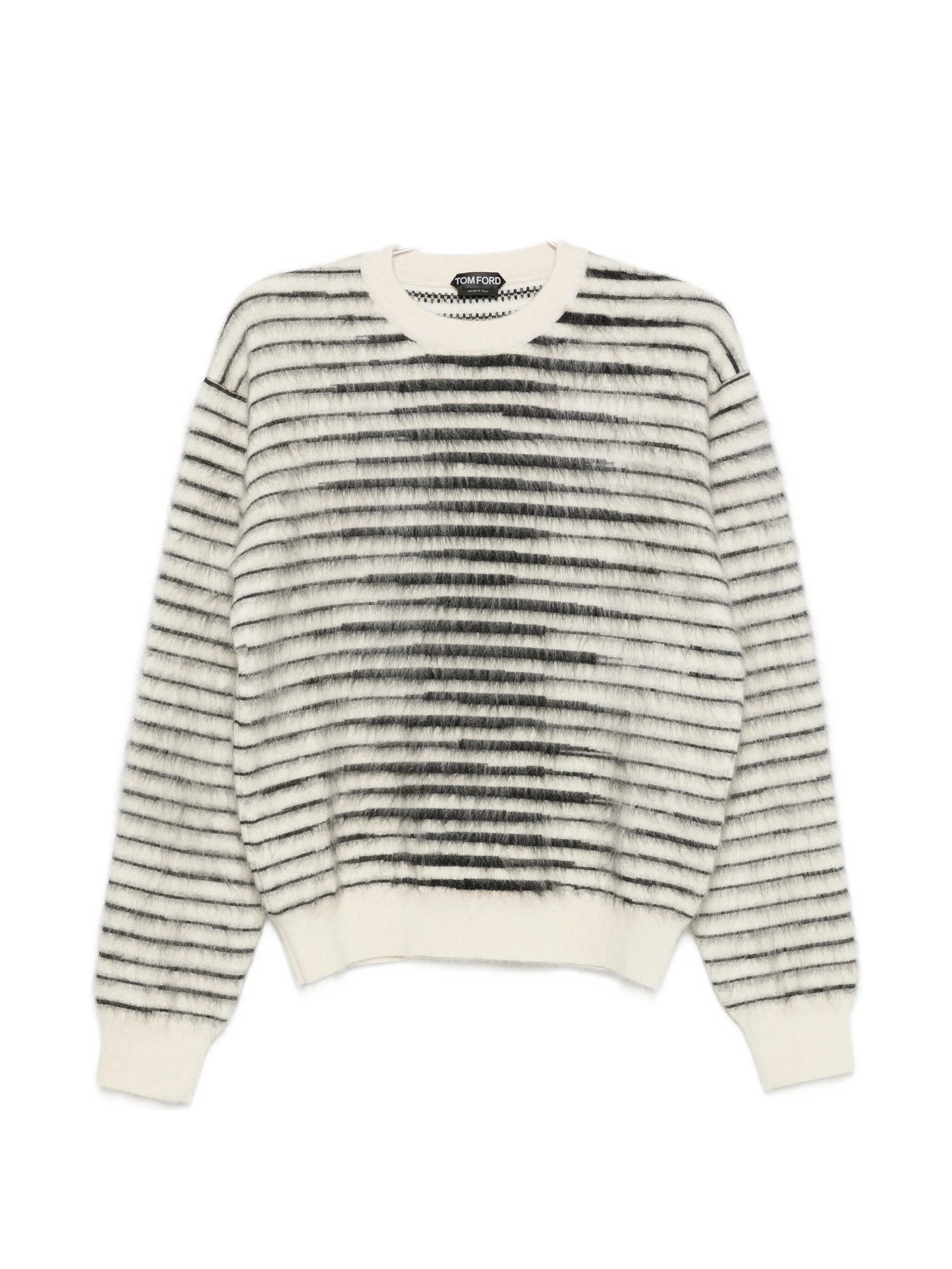 striped crew-neck sweater