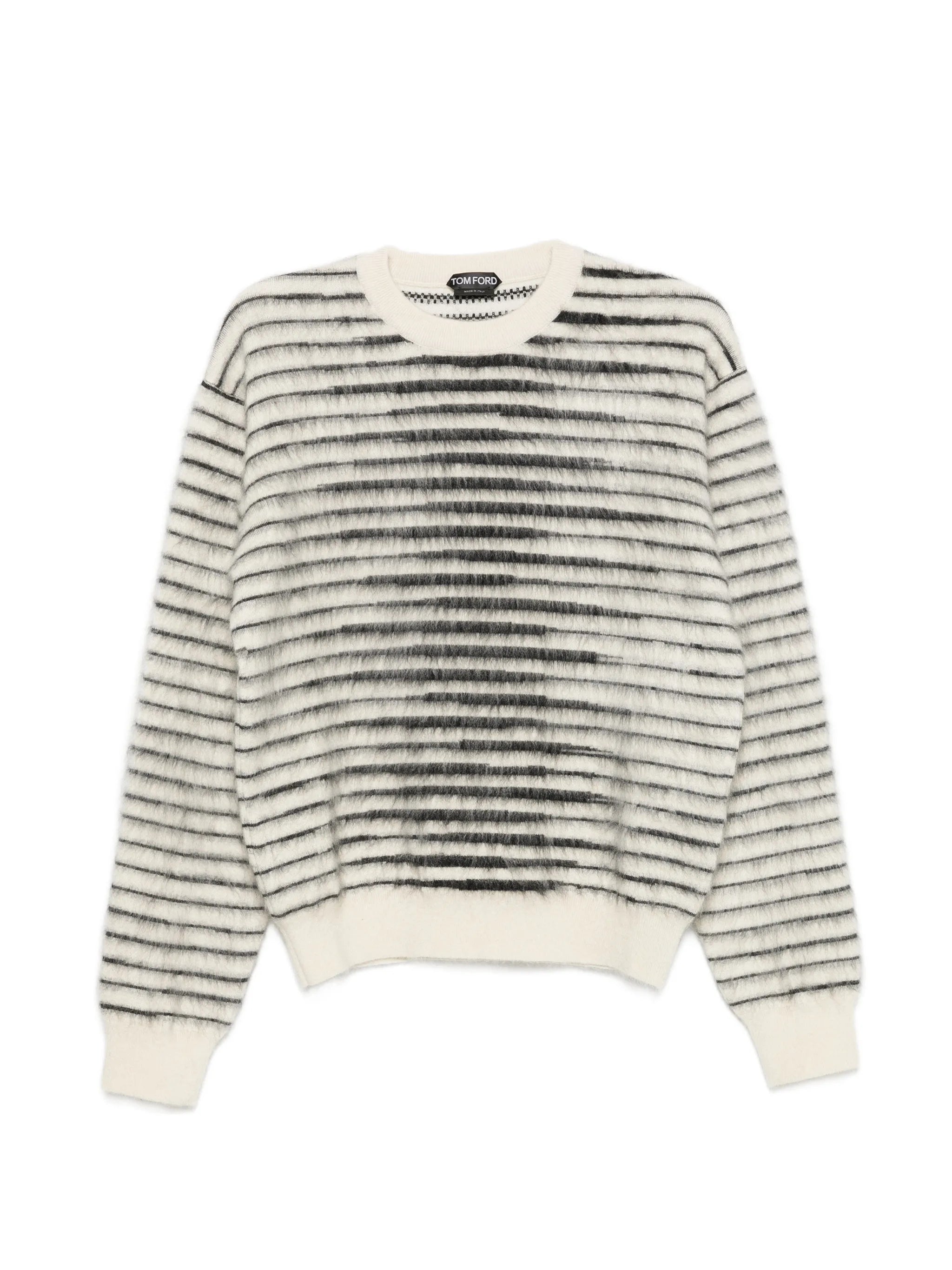 striped crew-neck sweater
