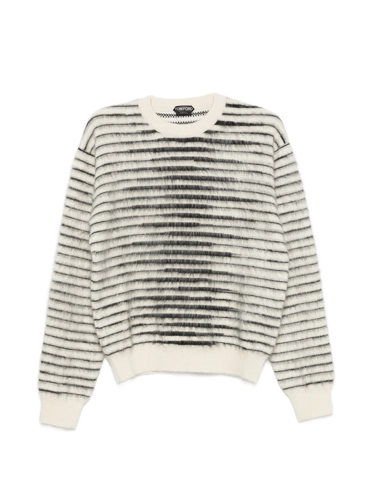 striped crew-neck sweater