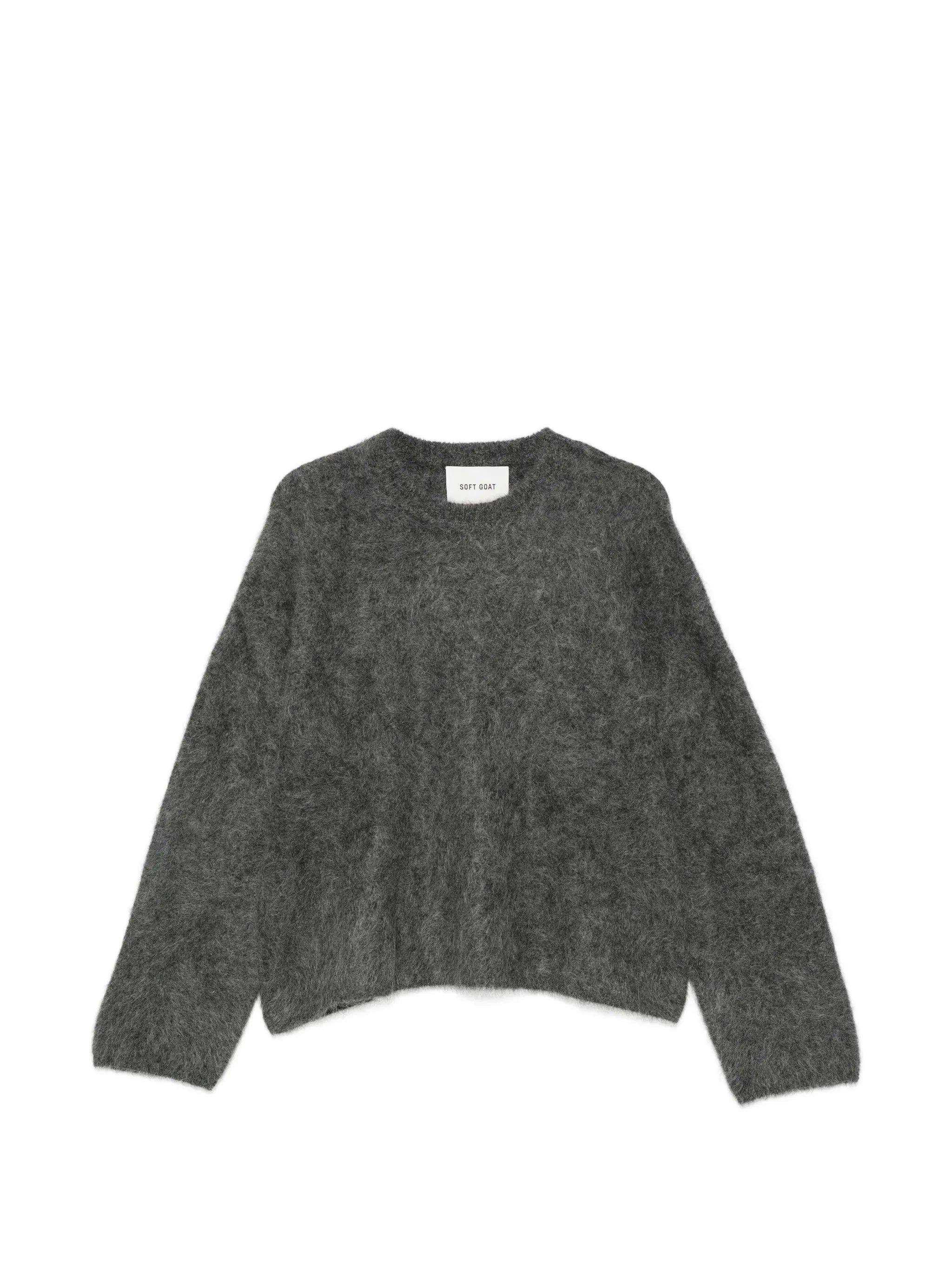 brushed-knit crew-neck sweater