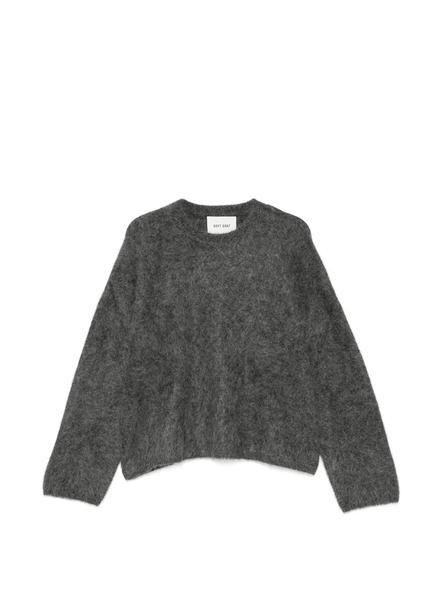 brushed-knit crew-neck sweater