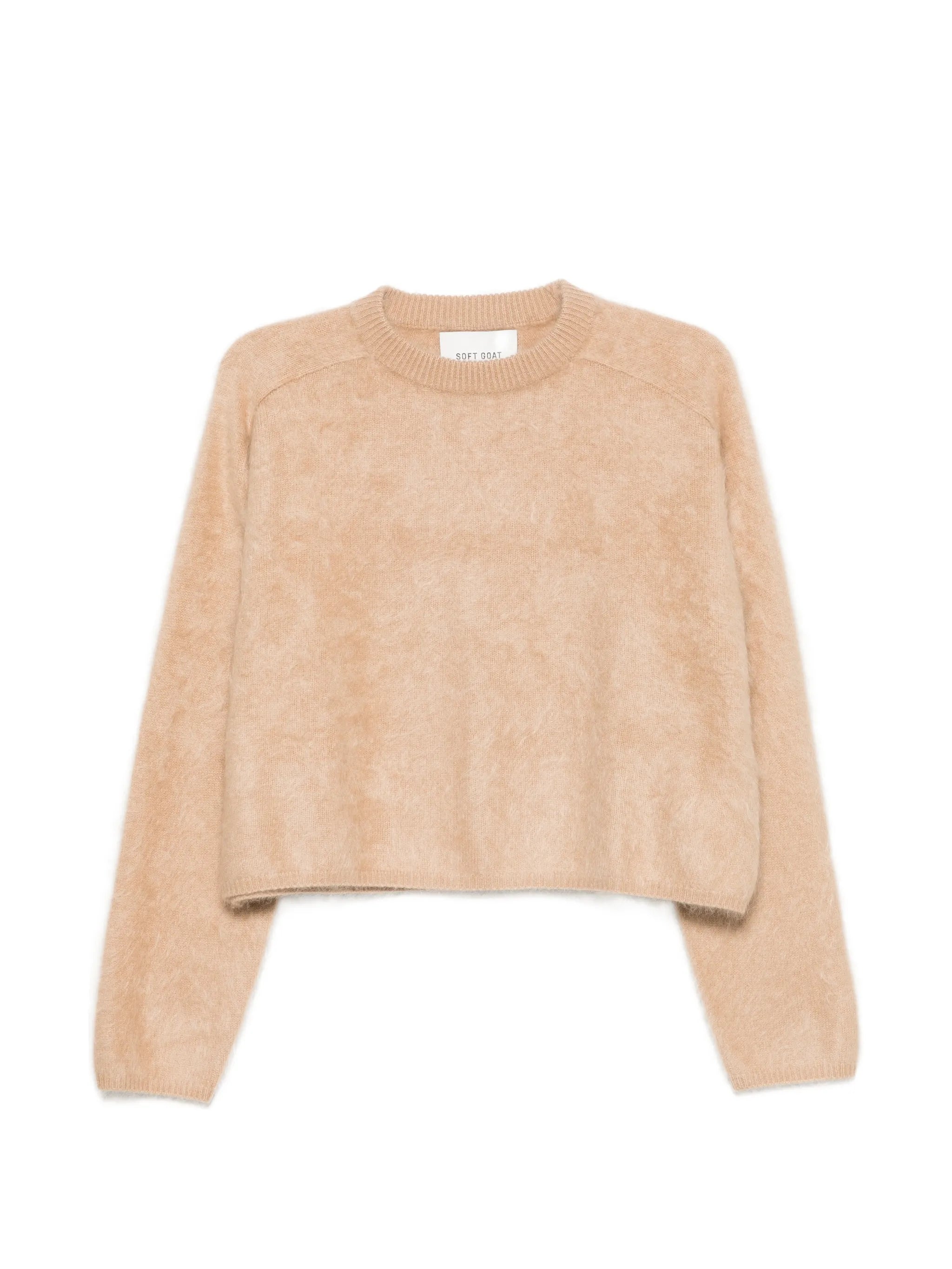 brushed-finish crew-neck sweater