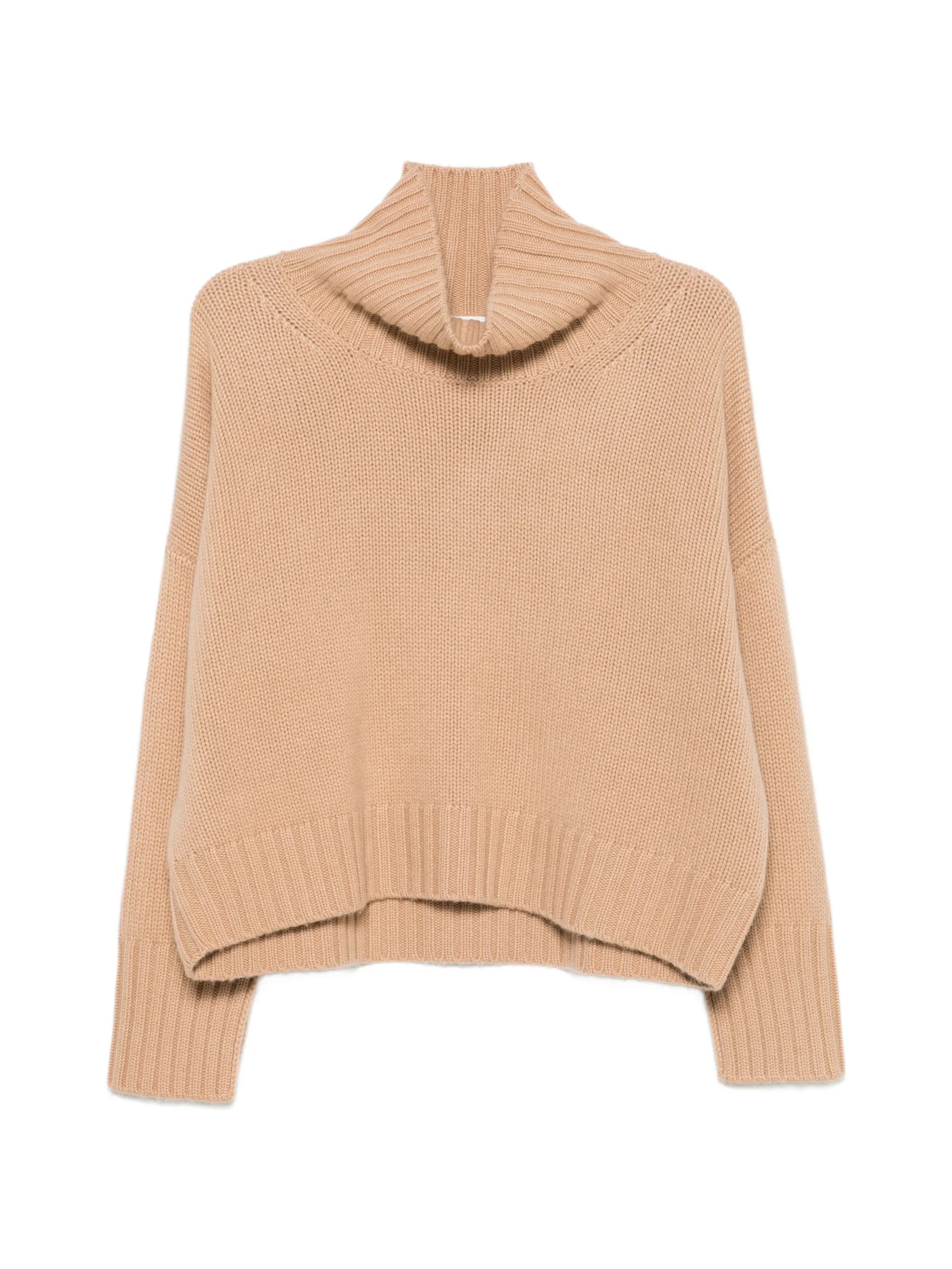 roll-neck ribbed-trim sweater