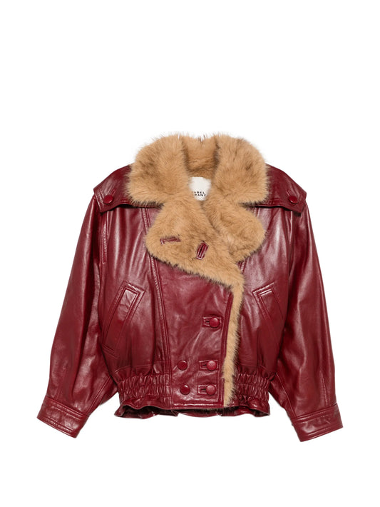 Valina glossy leather jacket