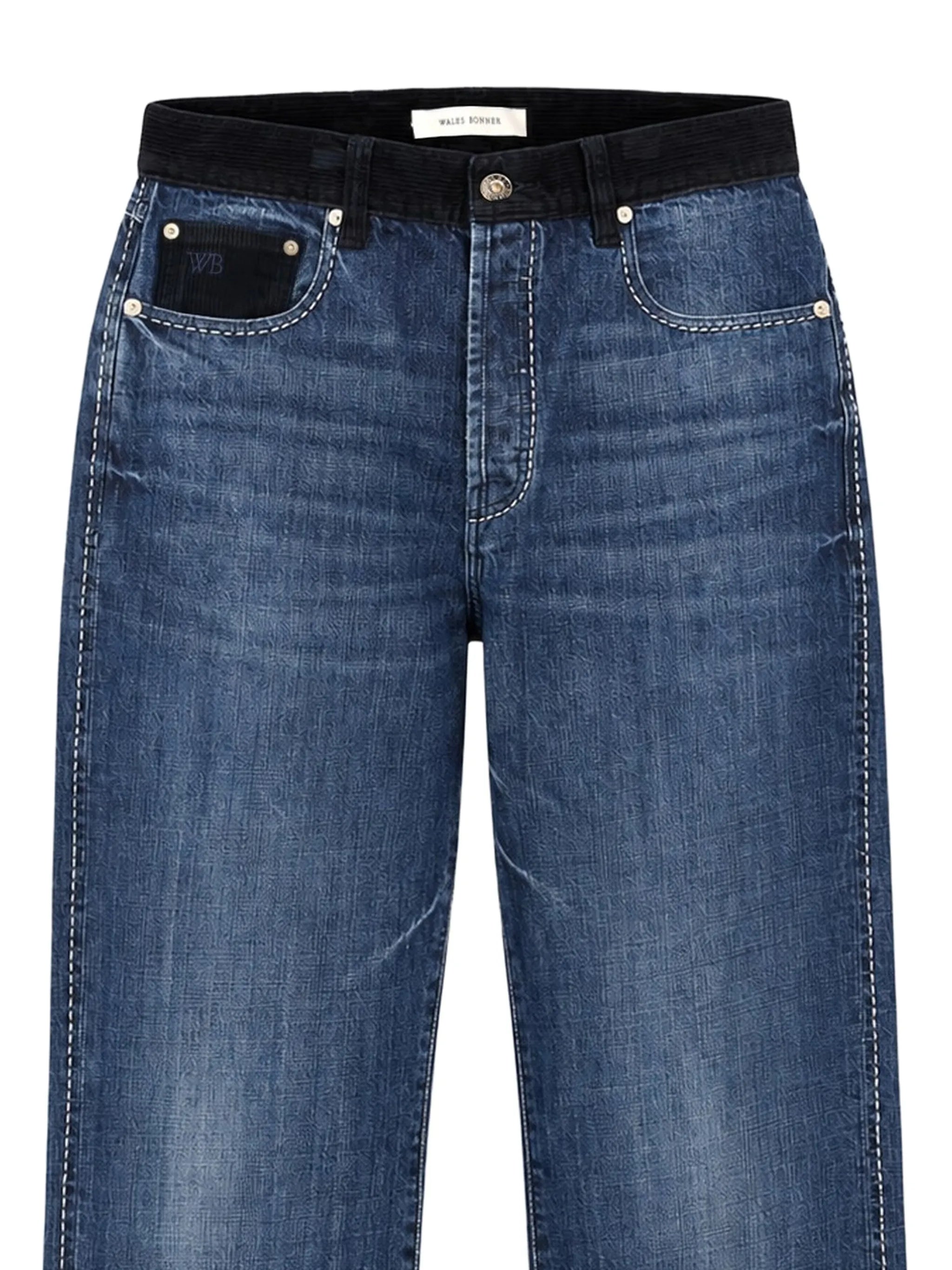 distressed-effect straight-leg jeans