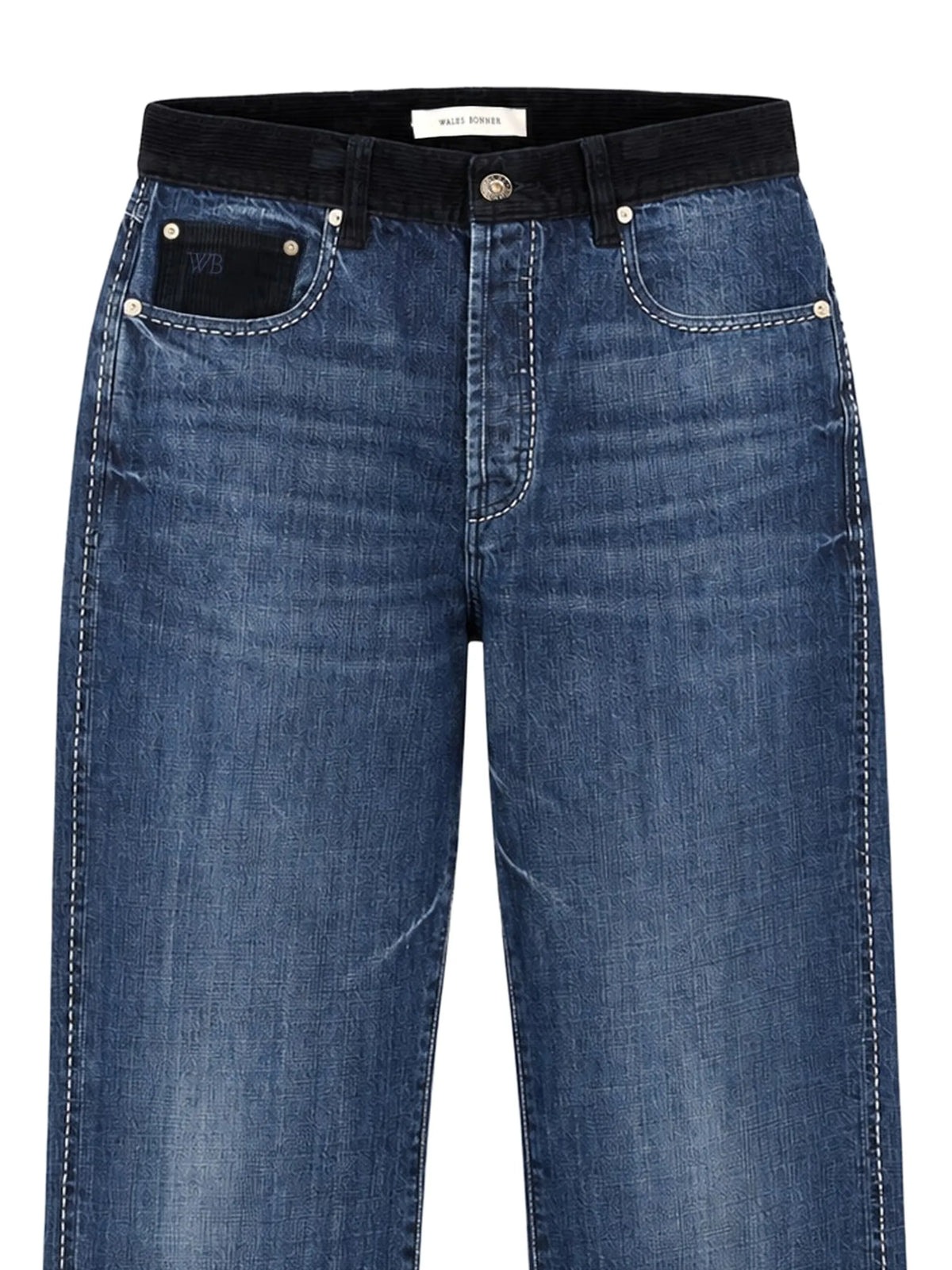 distressed-effect straight-leg jeans