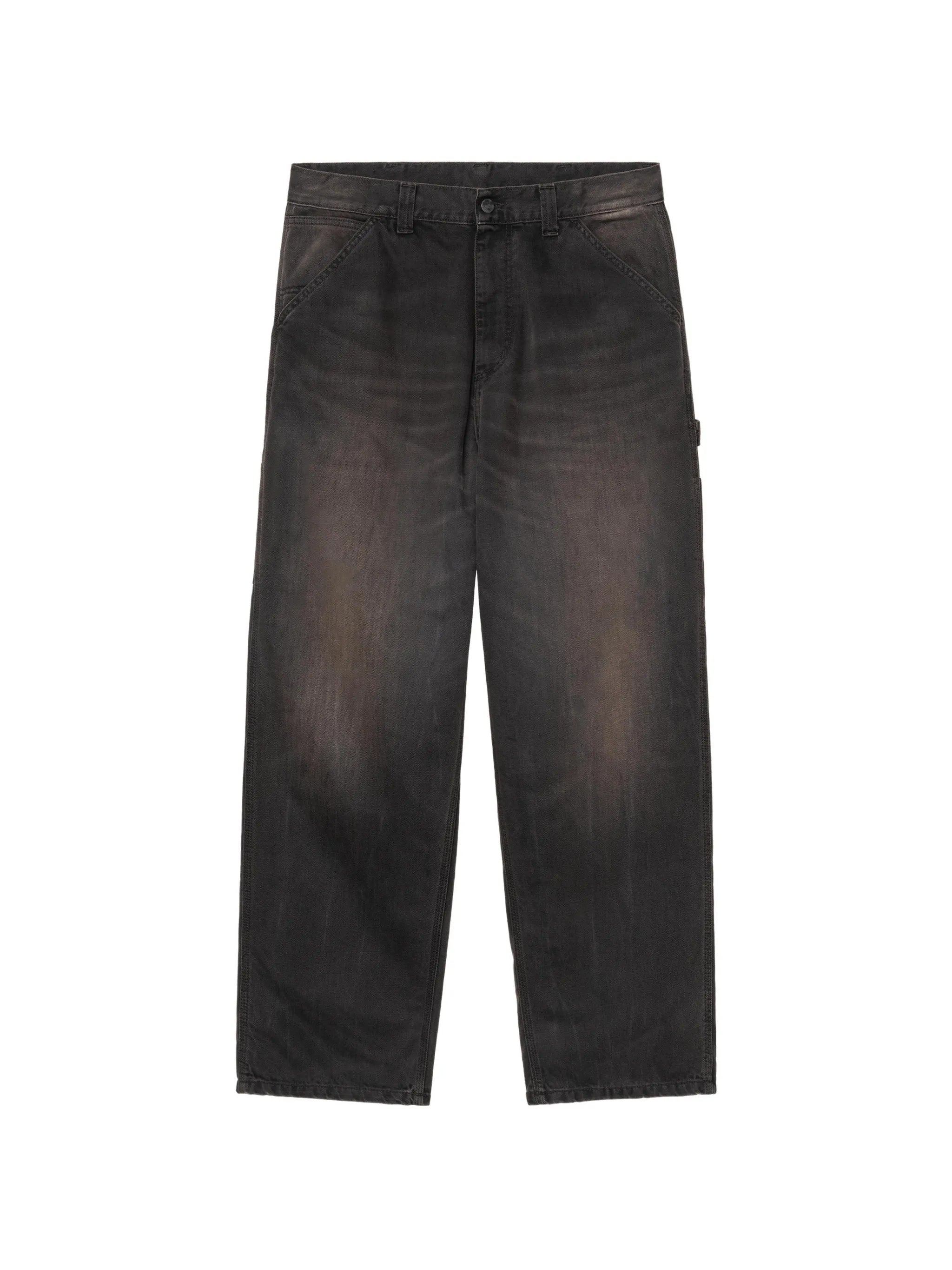 faded-effect hammer-loop jeans