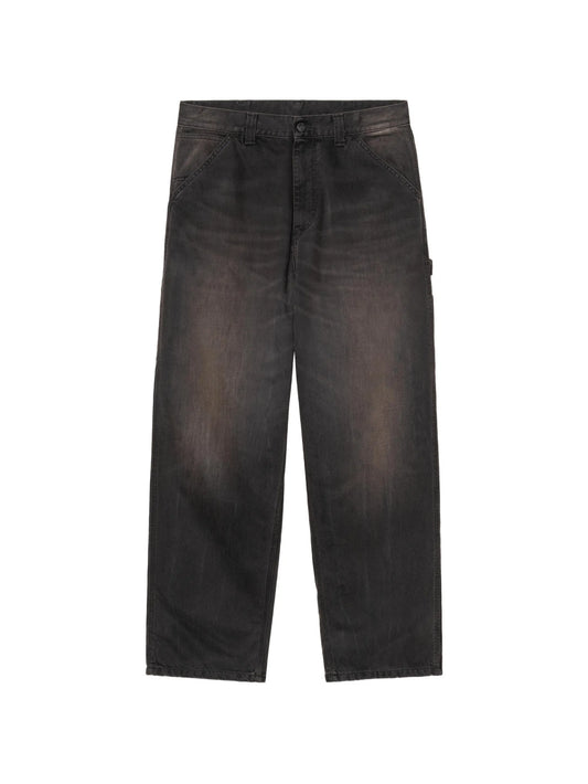 faded-effect hammer-loop jeans