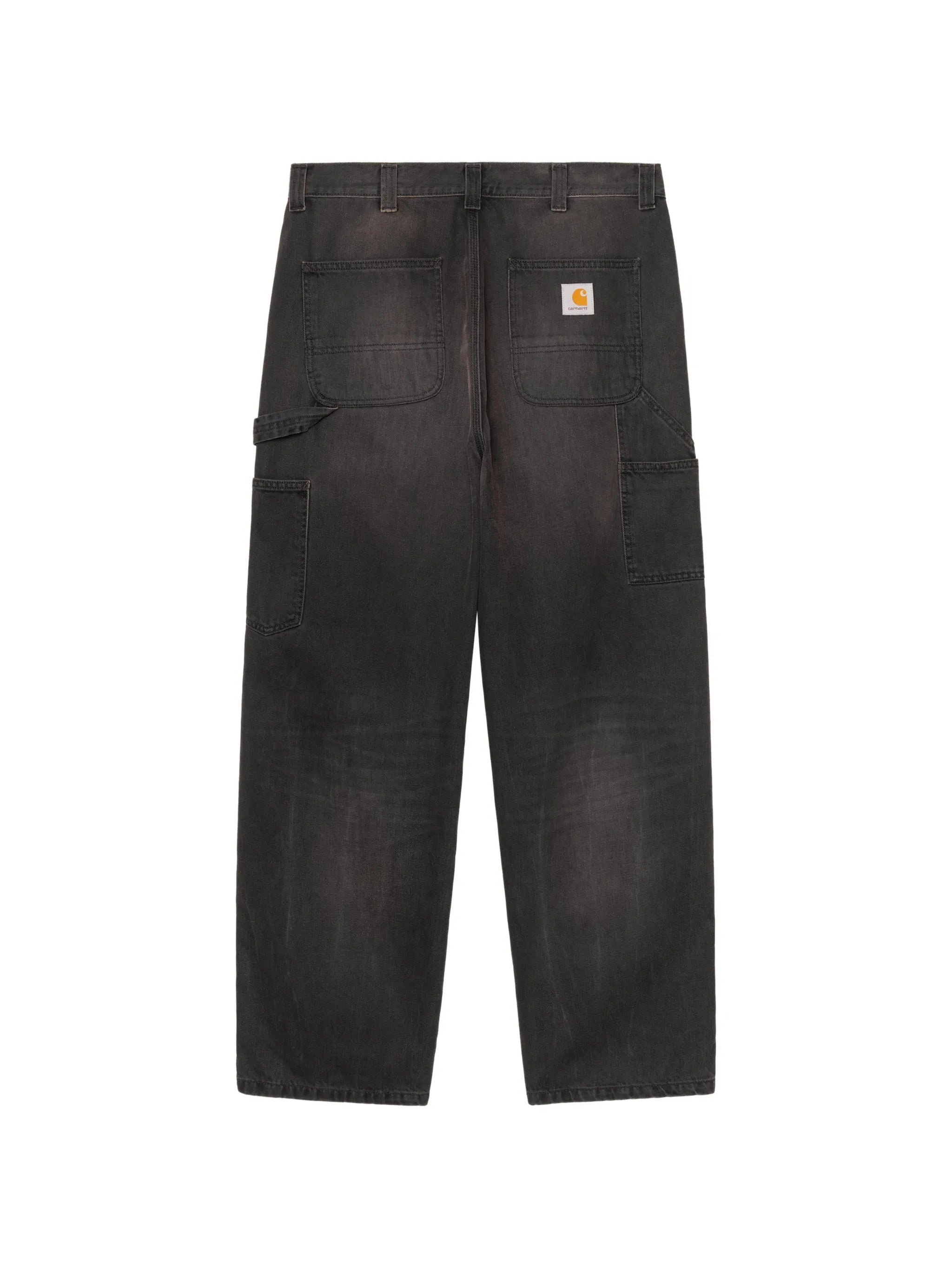 faded-effect hammer-loop jeans