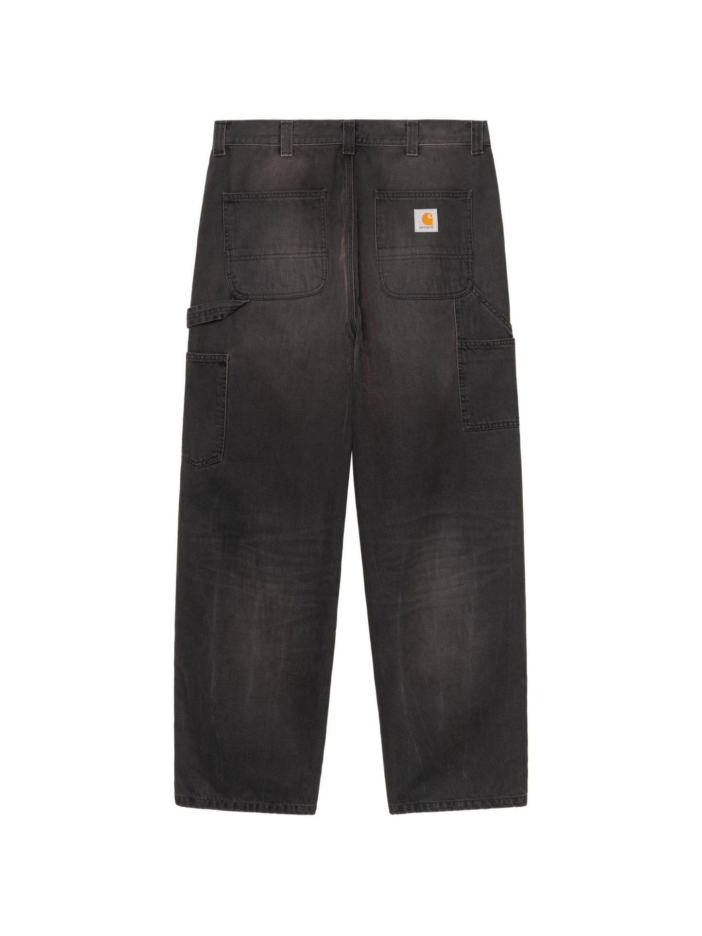 faded-effect hammer-loop jeans