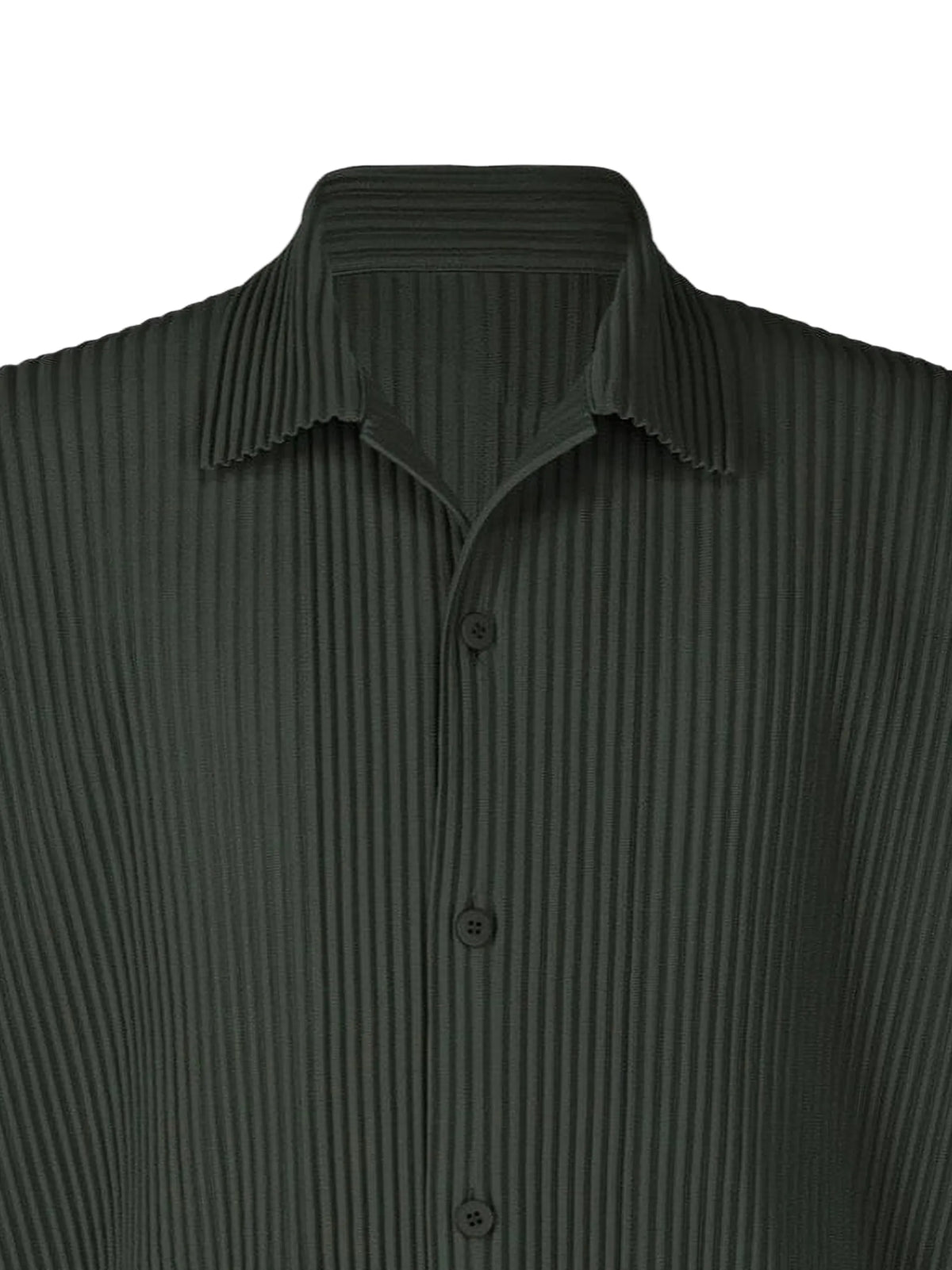 pleated button-down shirt