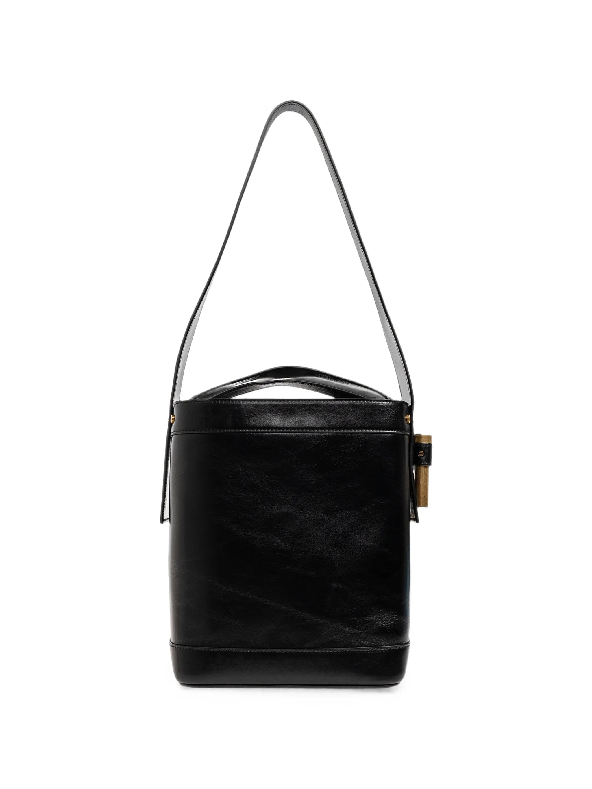 small Pivot leather bucket bag