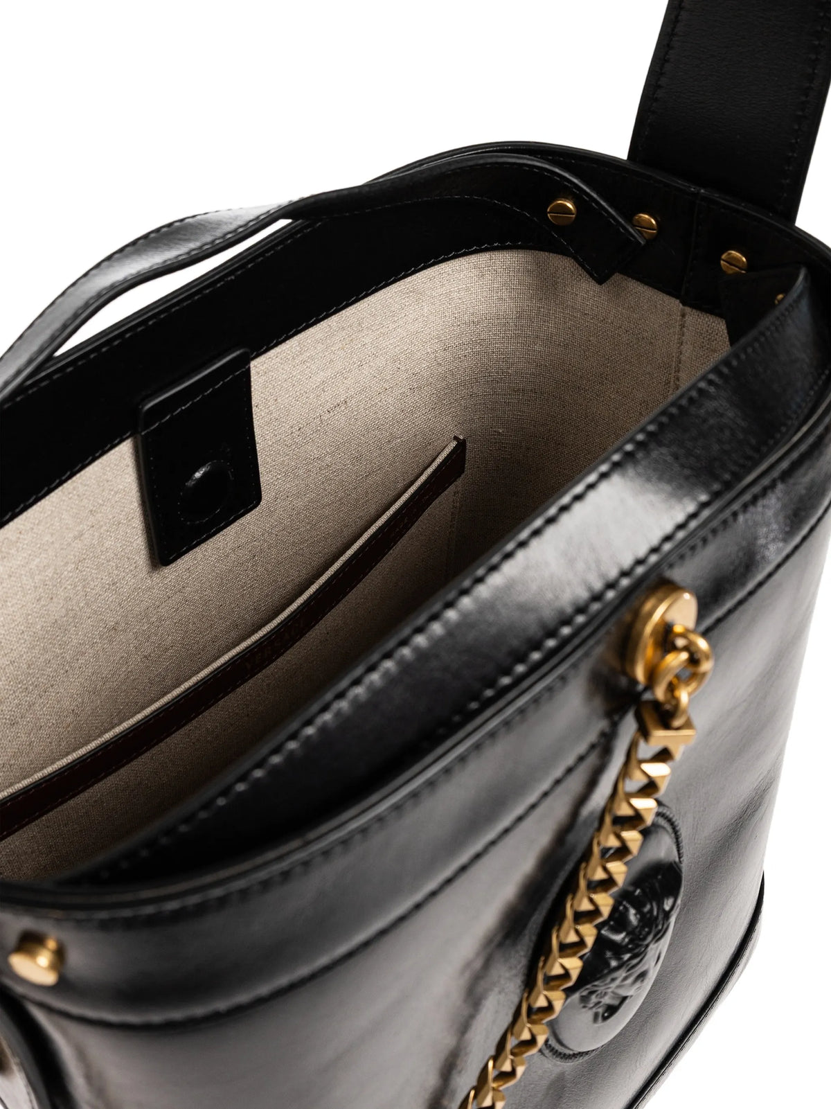 small Pivot leather bucket bag
