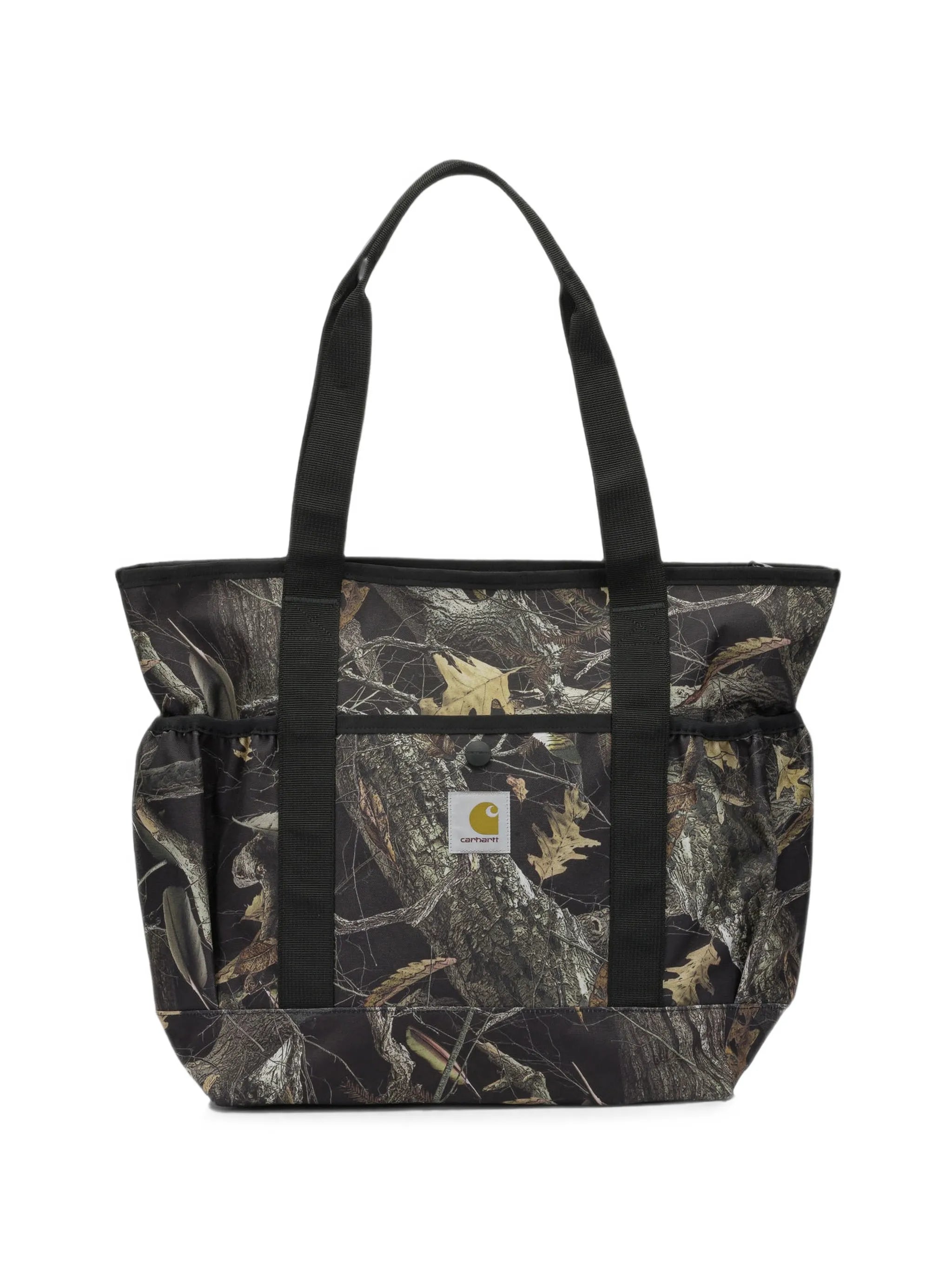 tree-print logo-patch tote bag
