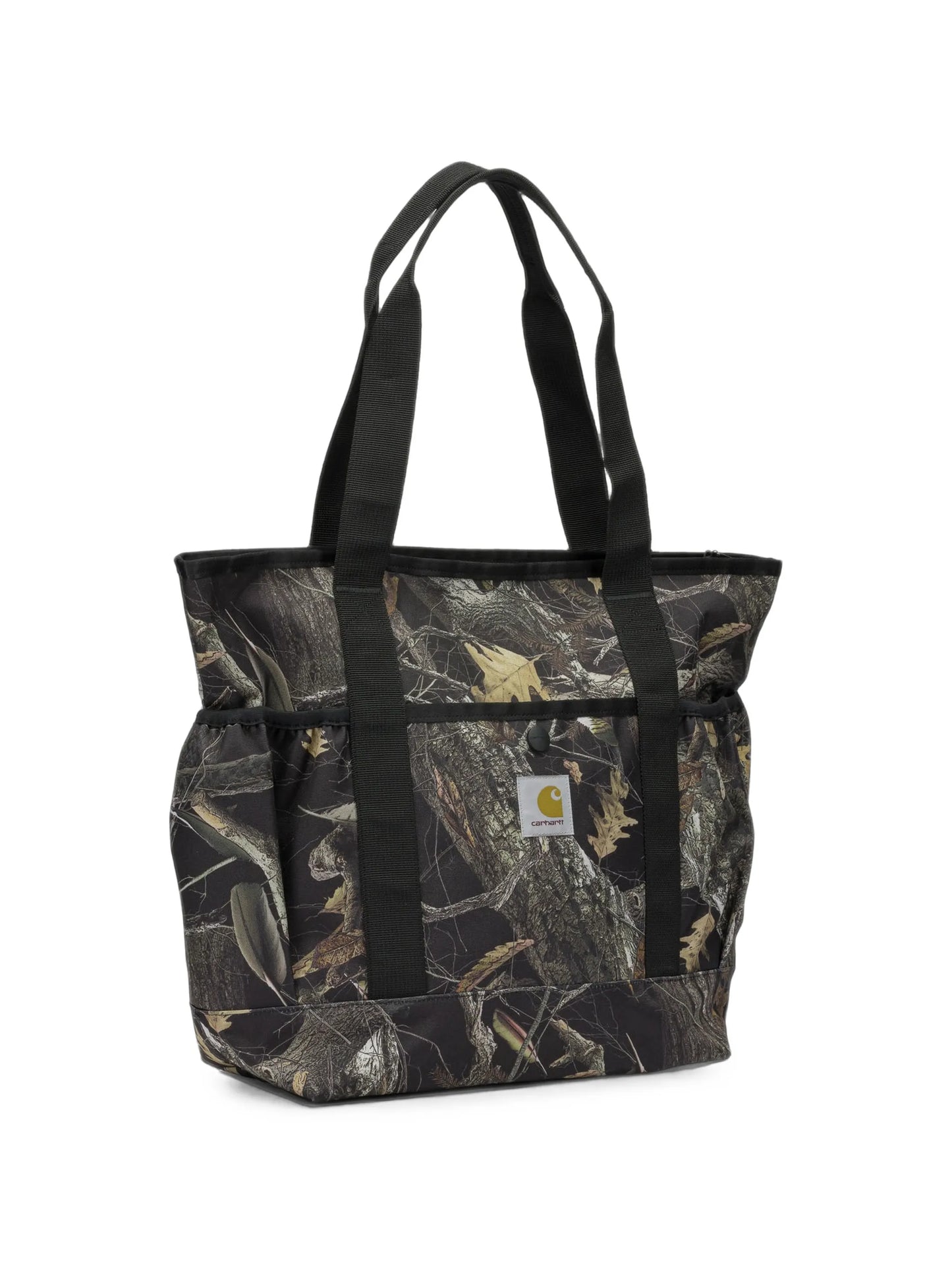 tree-print logo-patch tote bag