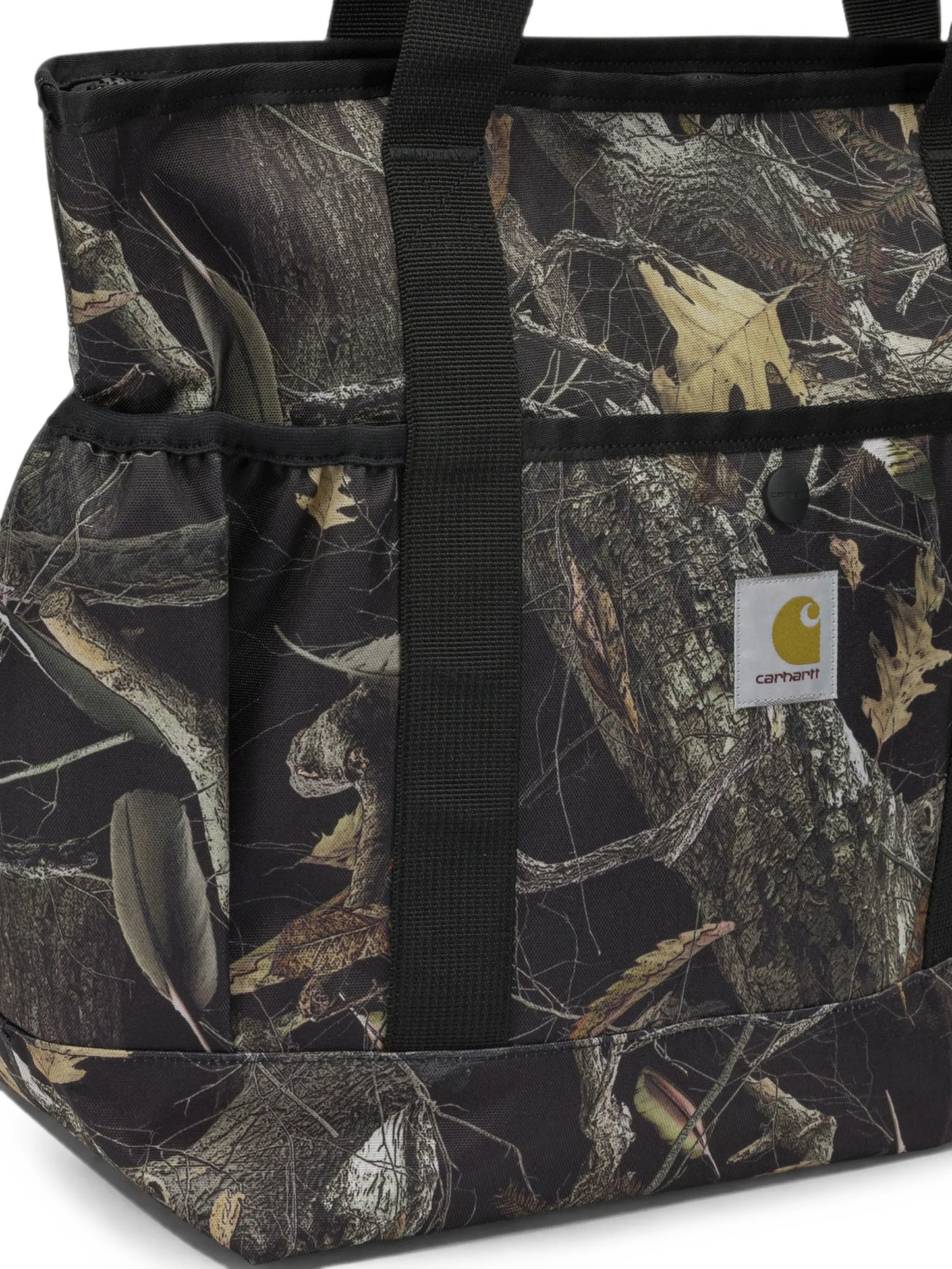 tree-print logo-patch tote bag