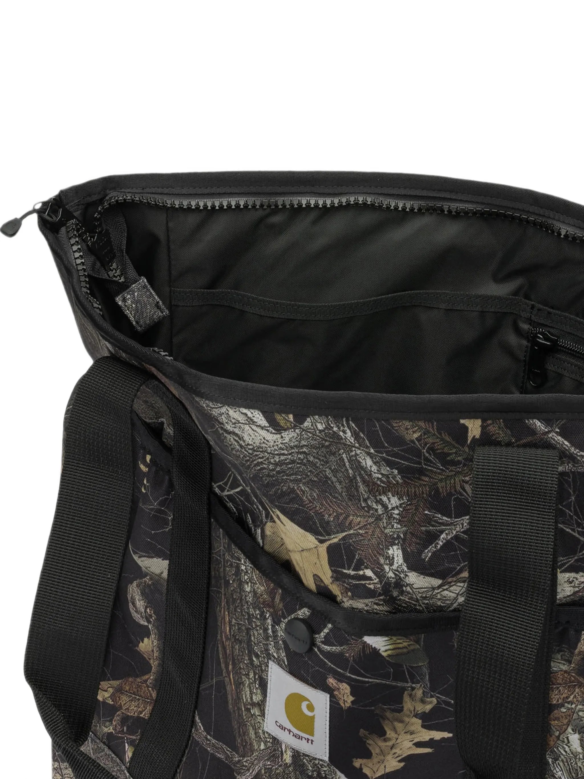 tree-print logo-patch tote bag