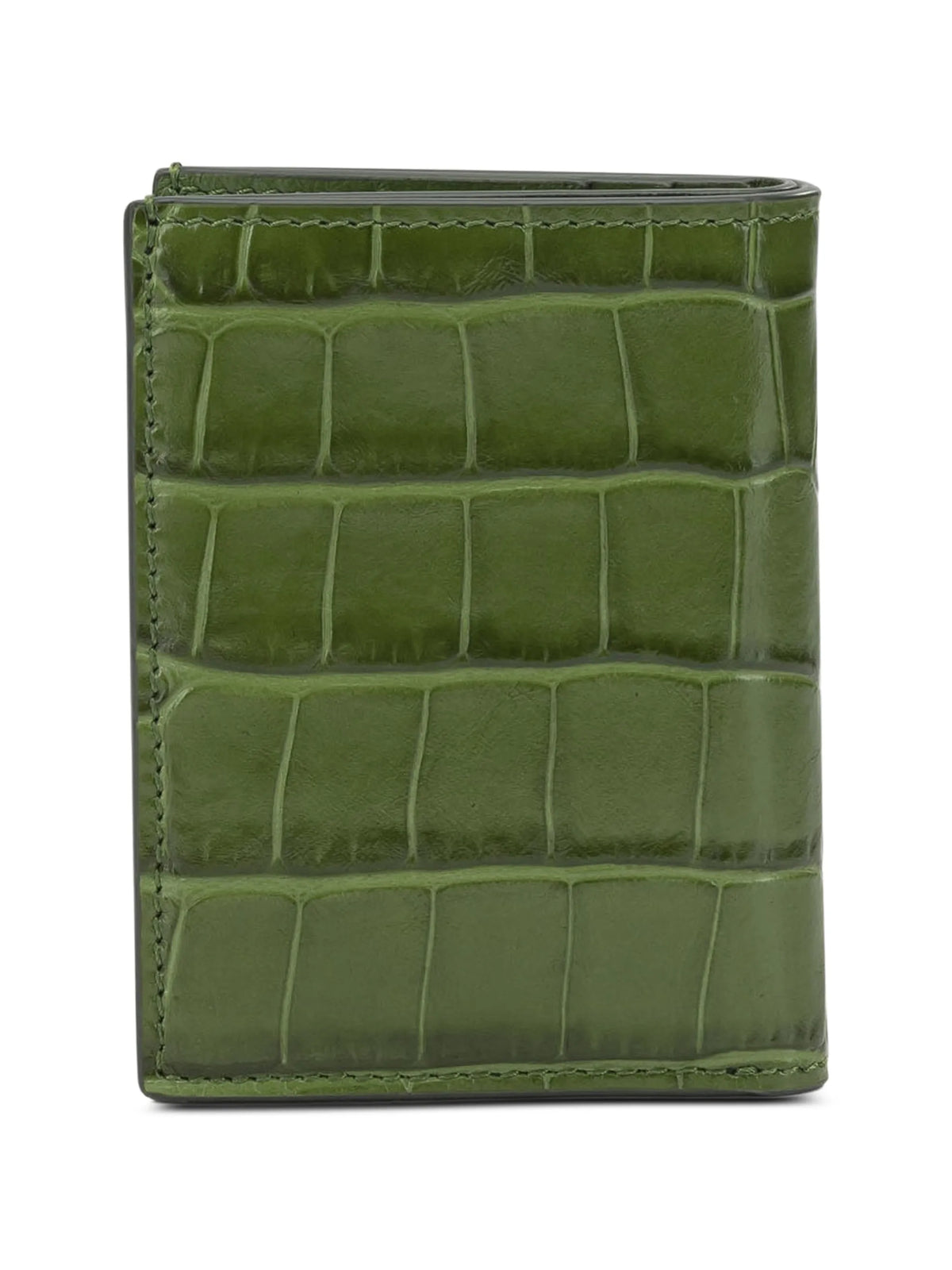 crocodile-effect leather wallet