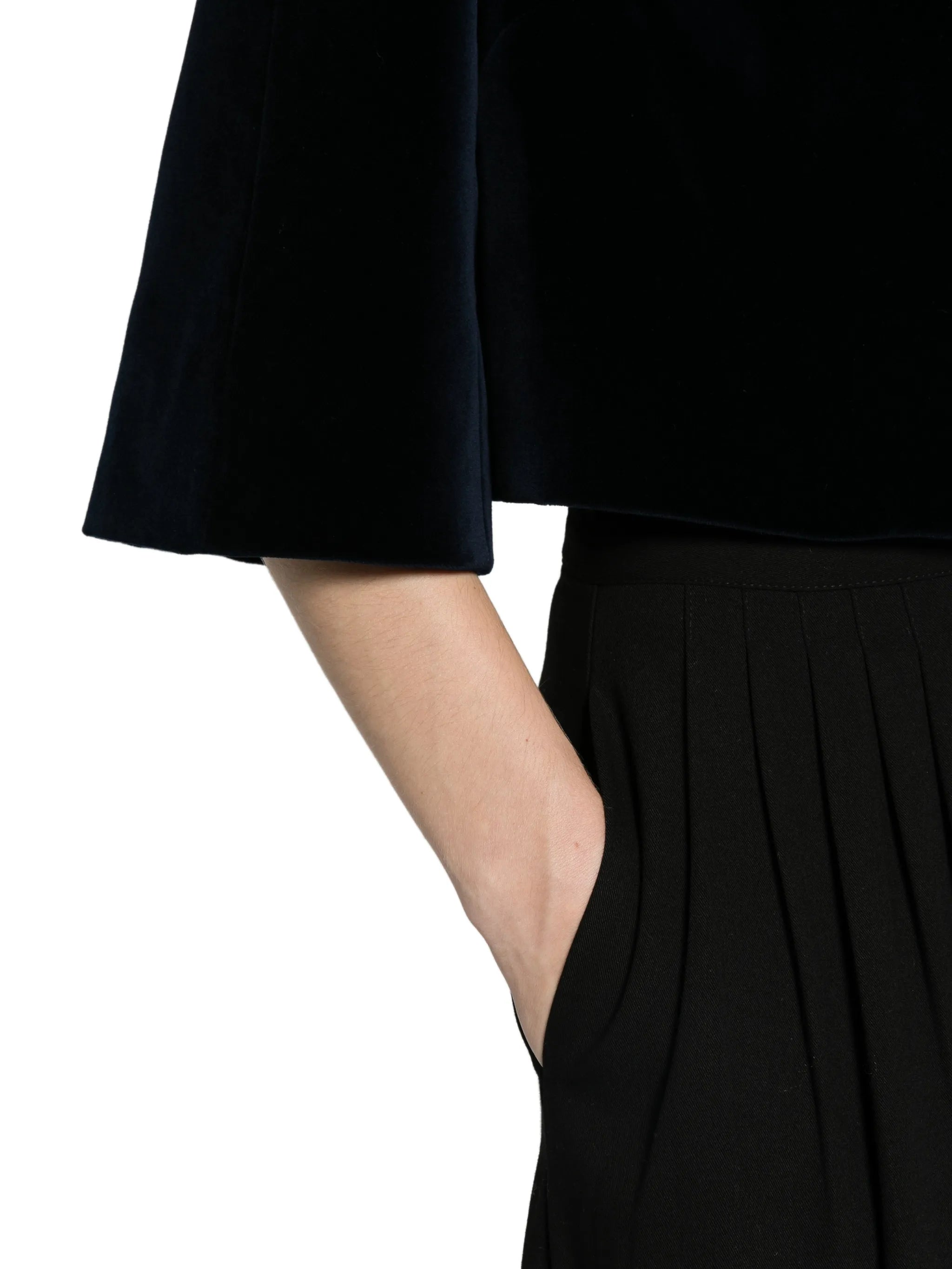 embellished velvet cropped evening jacket